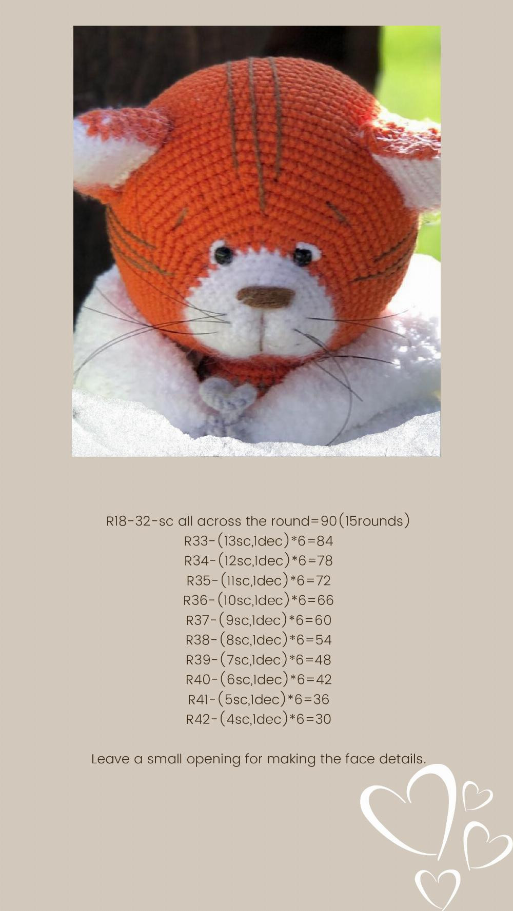 LITTLE TIGER CROCHET PATTERN pdf format