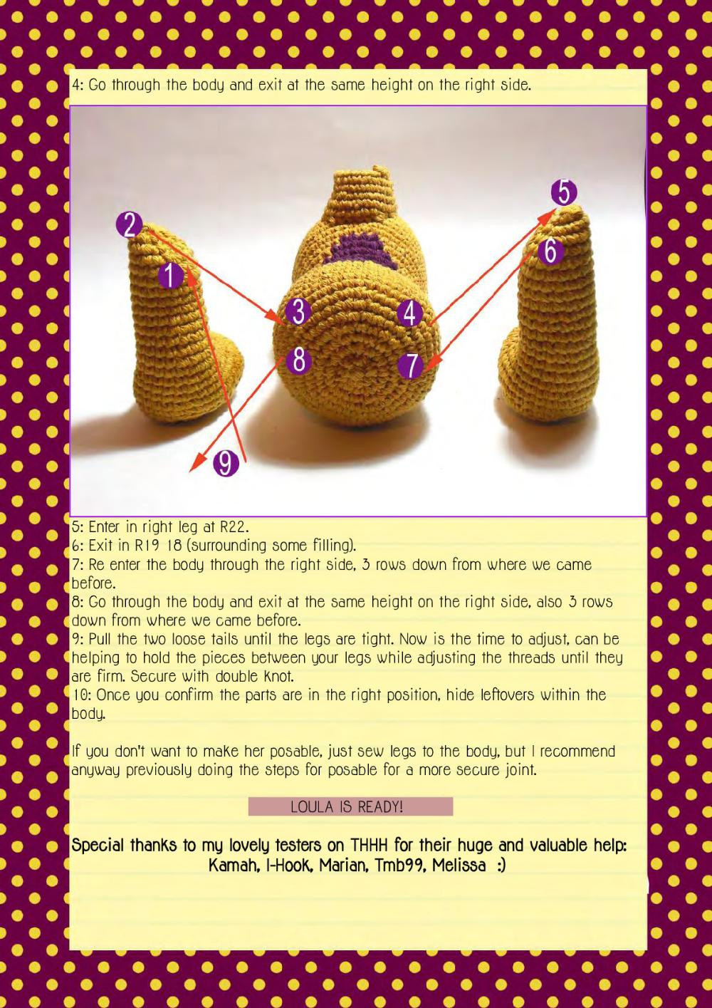 LOULA dog, crochet pattern