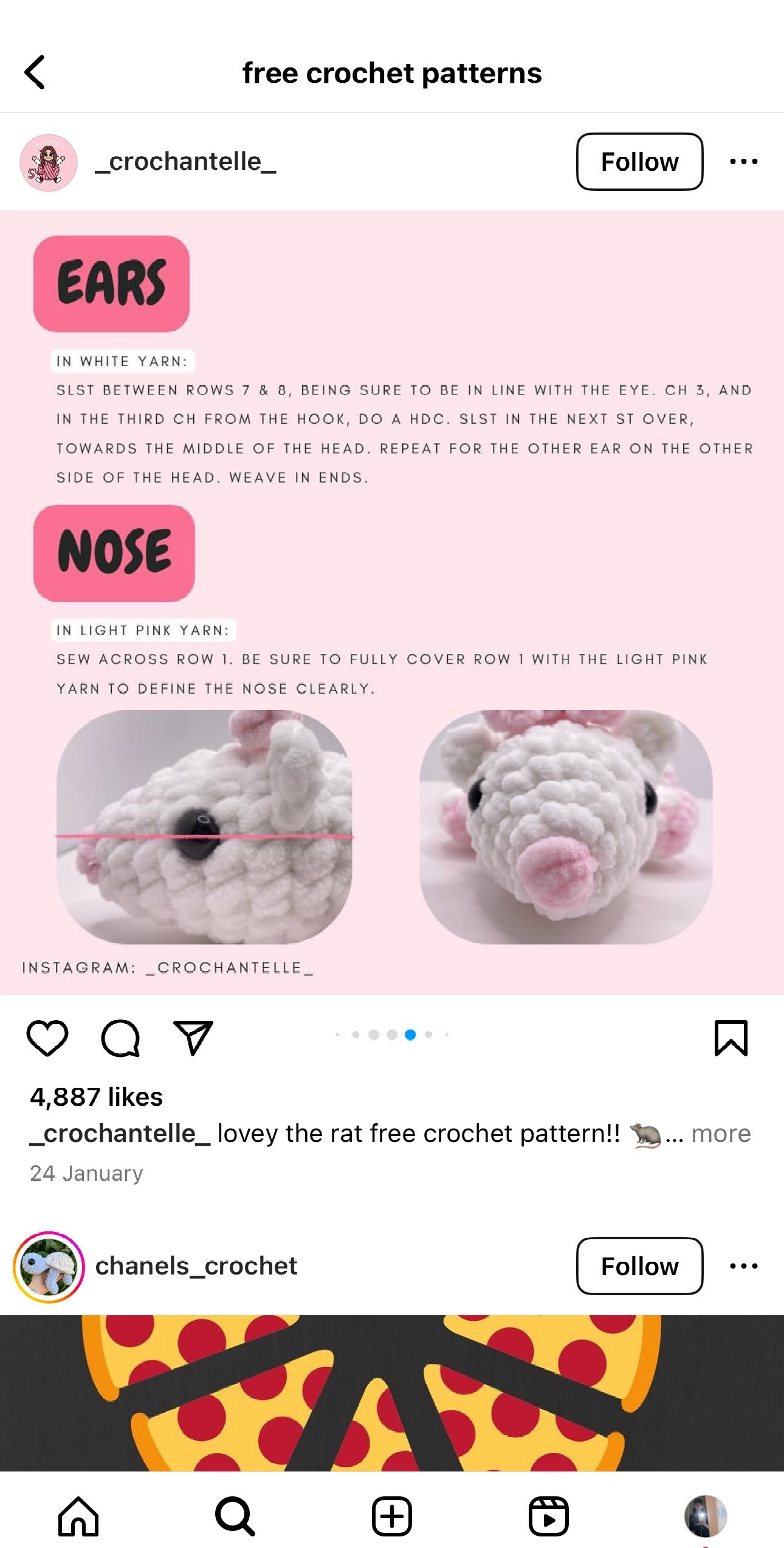 lovey the rat free crochet pattern