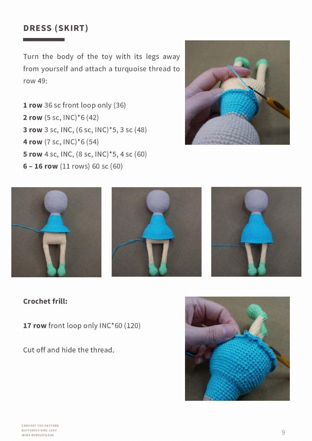 LUCY BUTTERFLY GIRL crochet pattern