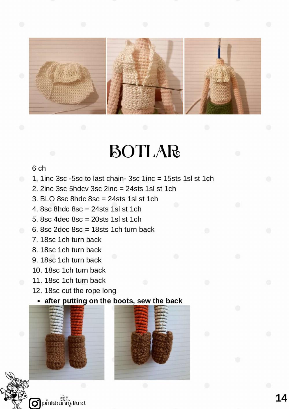 mad hatter, Crochet pattern for a fuzzy-haired doll wearing a hat