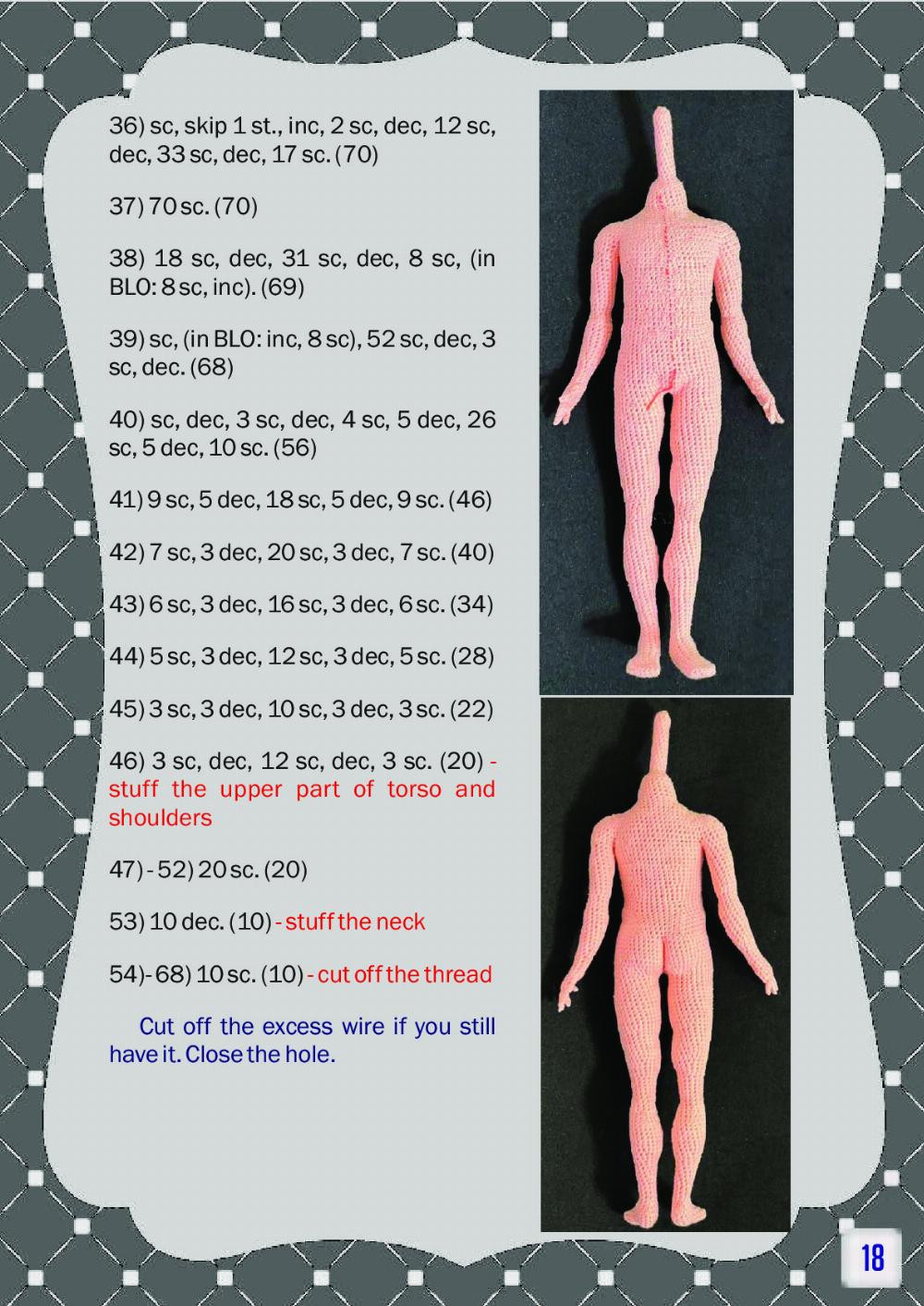 male body crochet pattern