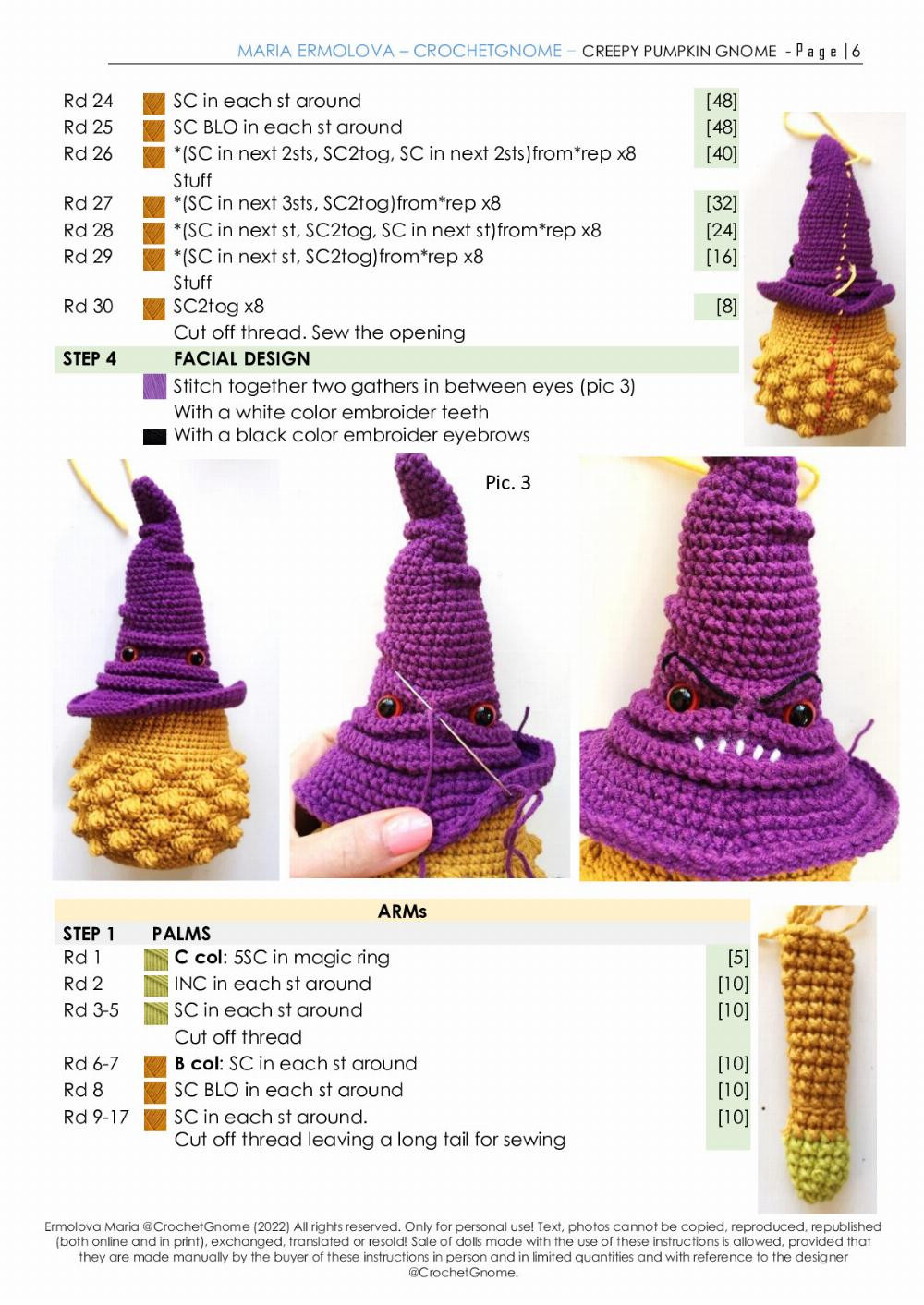 MARIA ERMOLOVA – CROCHETGNOME – CREEPY PUMPKIN GNOME