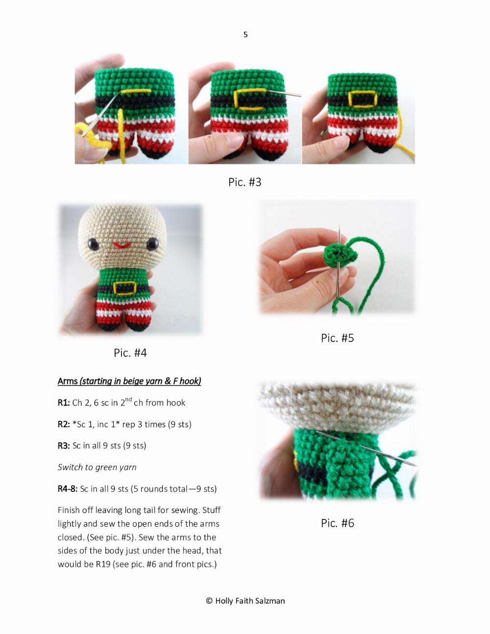 Meet Presley the Elf! Presley is a mischevious little elf, Crochet pattern for a boy doll wearing a hat