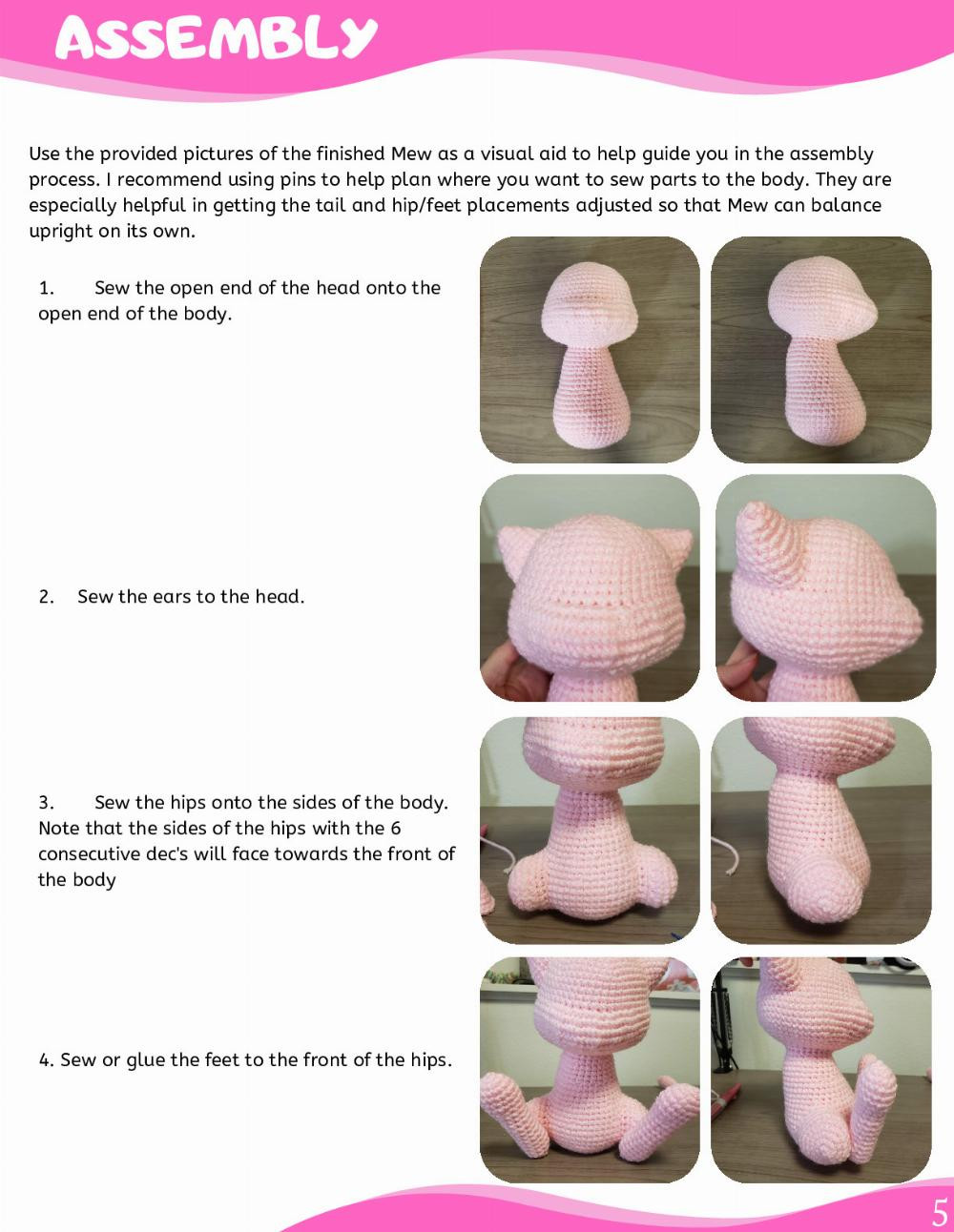 MEW AMIGURUMI PATTERN