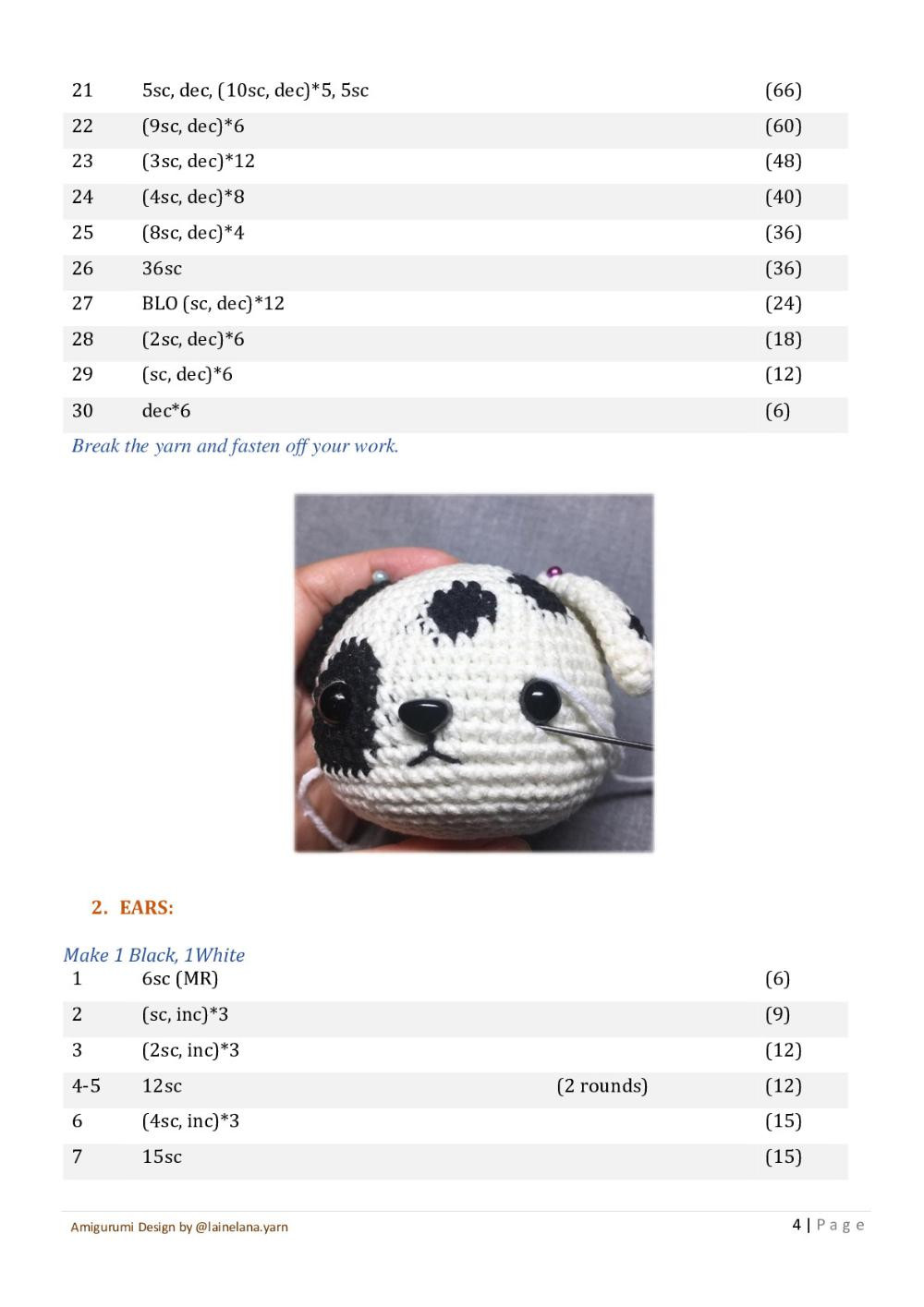 Milky The Dog crochet pattern