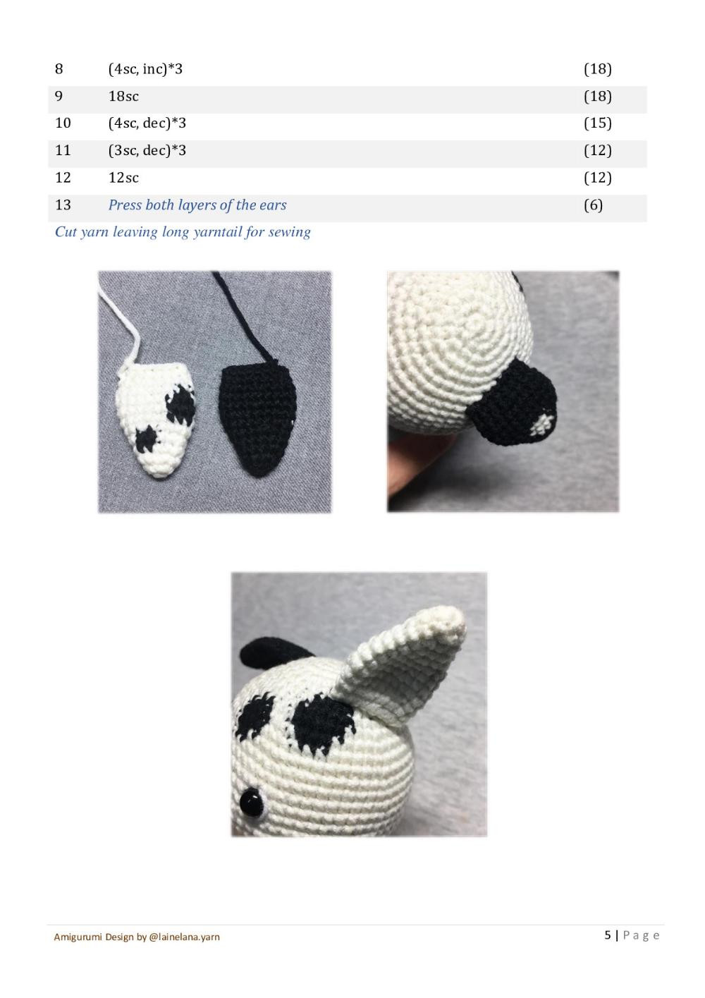 Milky The Dog crochet pattern