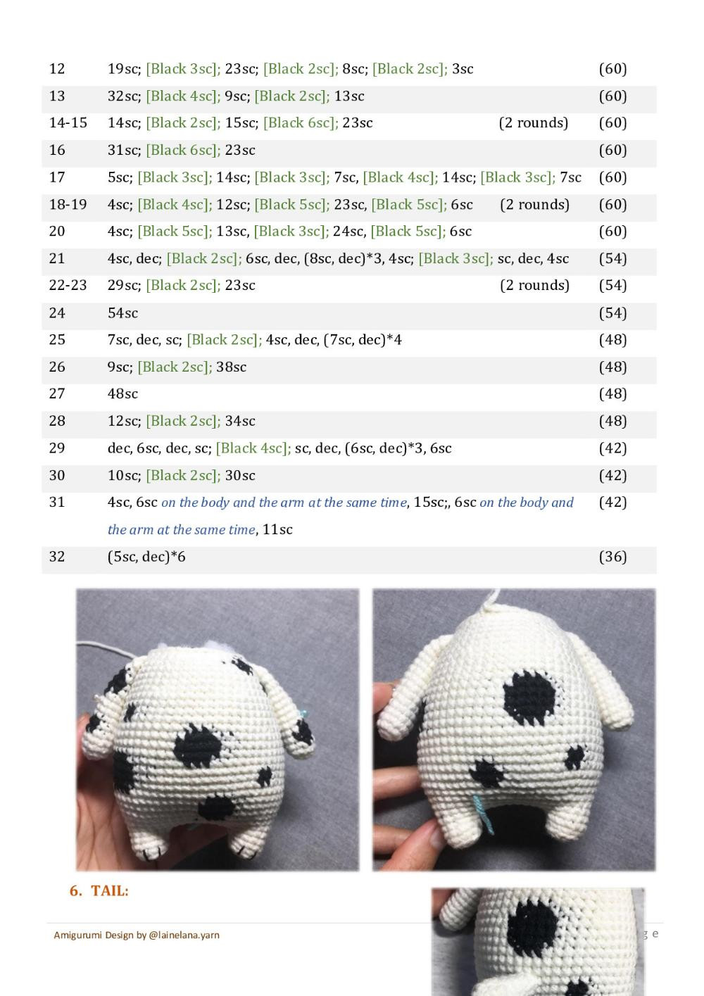 Milky The Dog crochet pattern