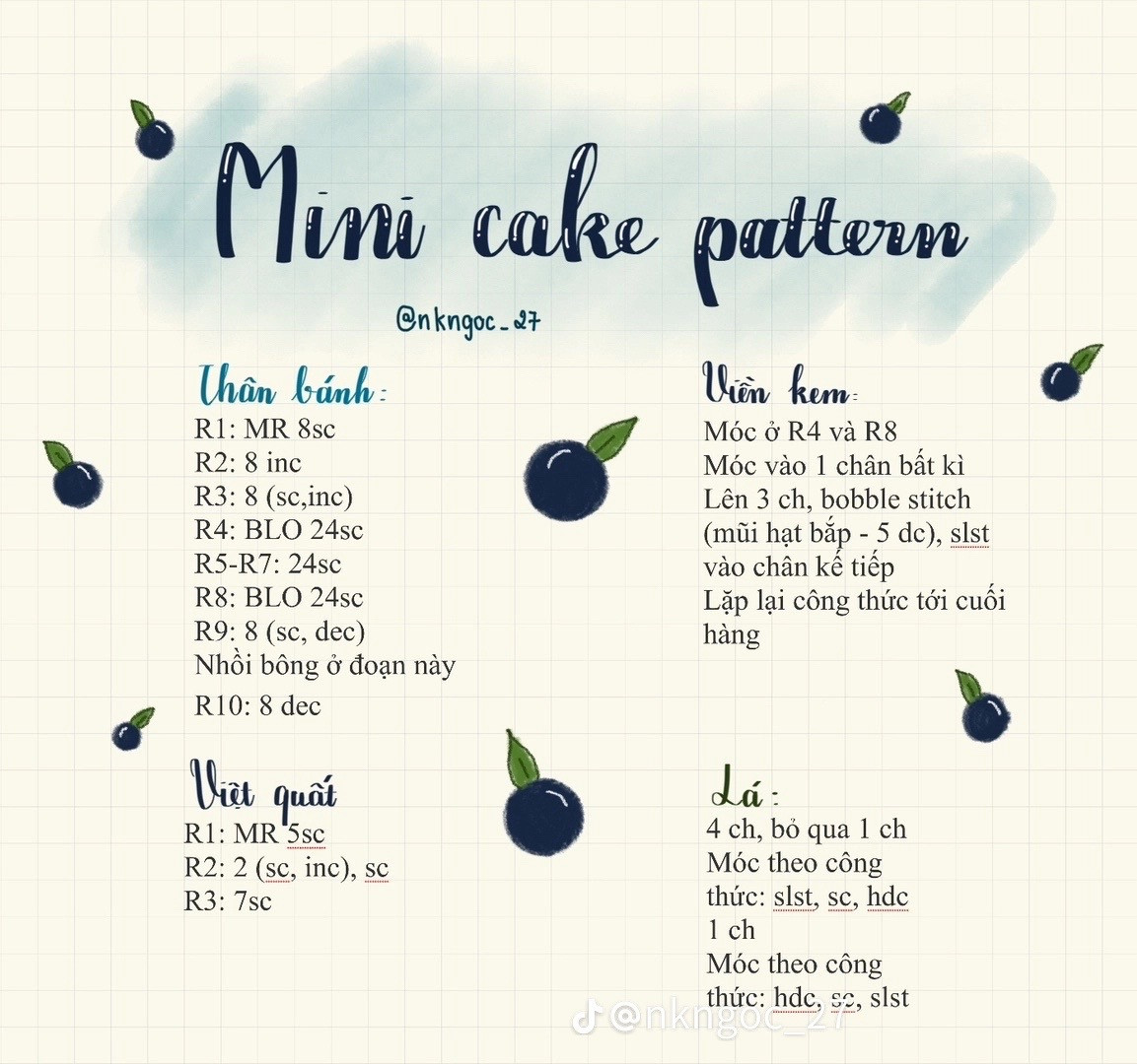 mini cake pattern