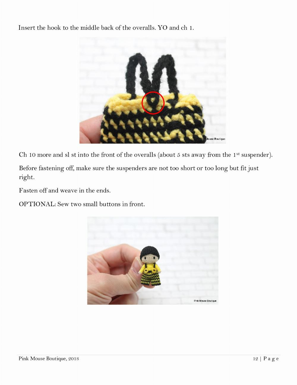 MISTER BUZZ BEE mini crochet pattern