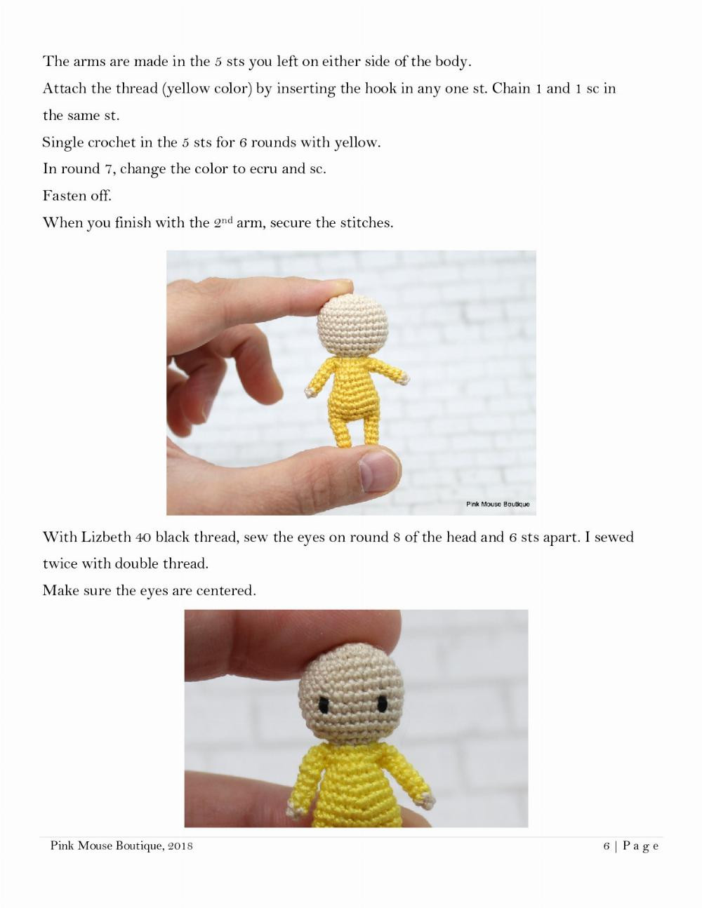 MISTER BUZZ BEE mini crochet pattern