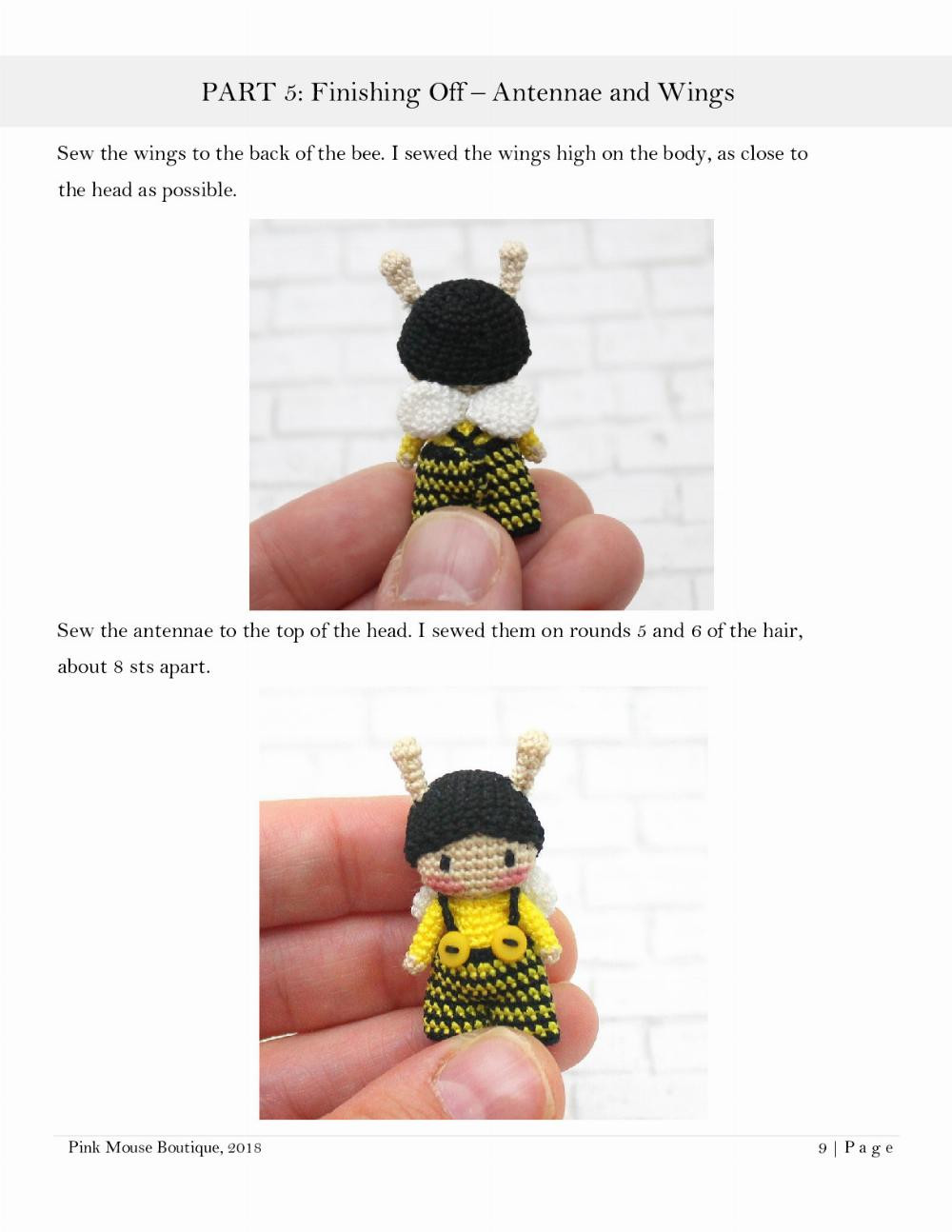 MISTER BUZZ BEE mini crochet pattern