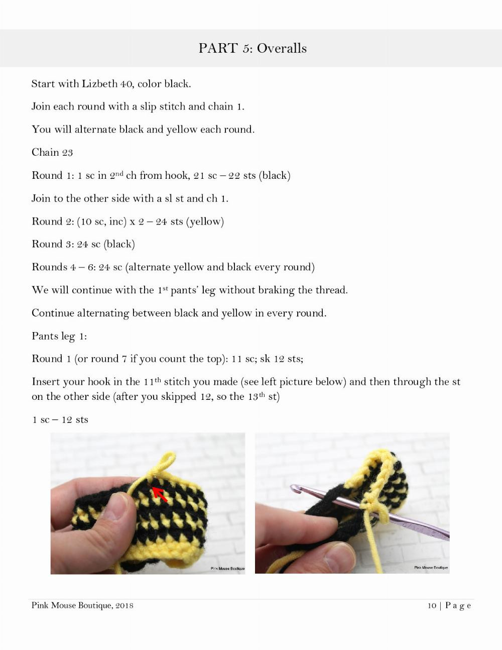 MISTER BUZZ BEE mini crochet pattern