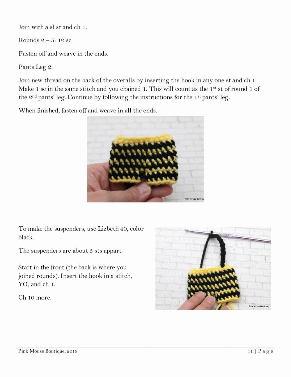 MISTER BUZZ BEE mini crochet pattern