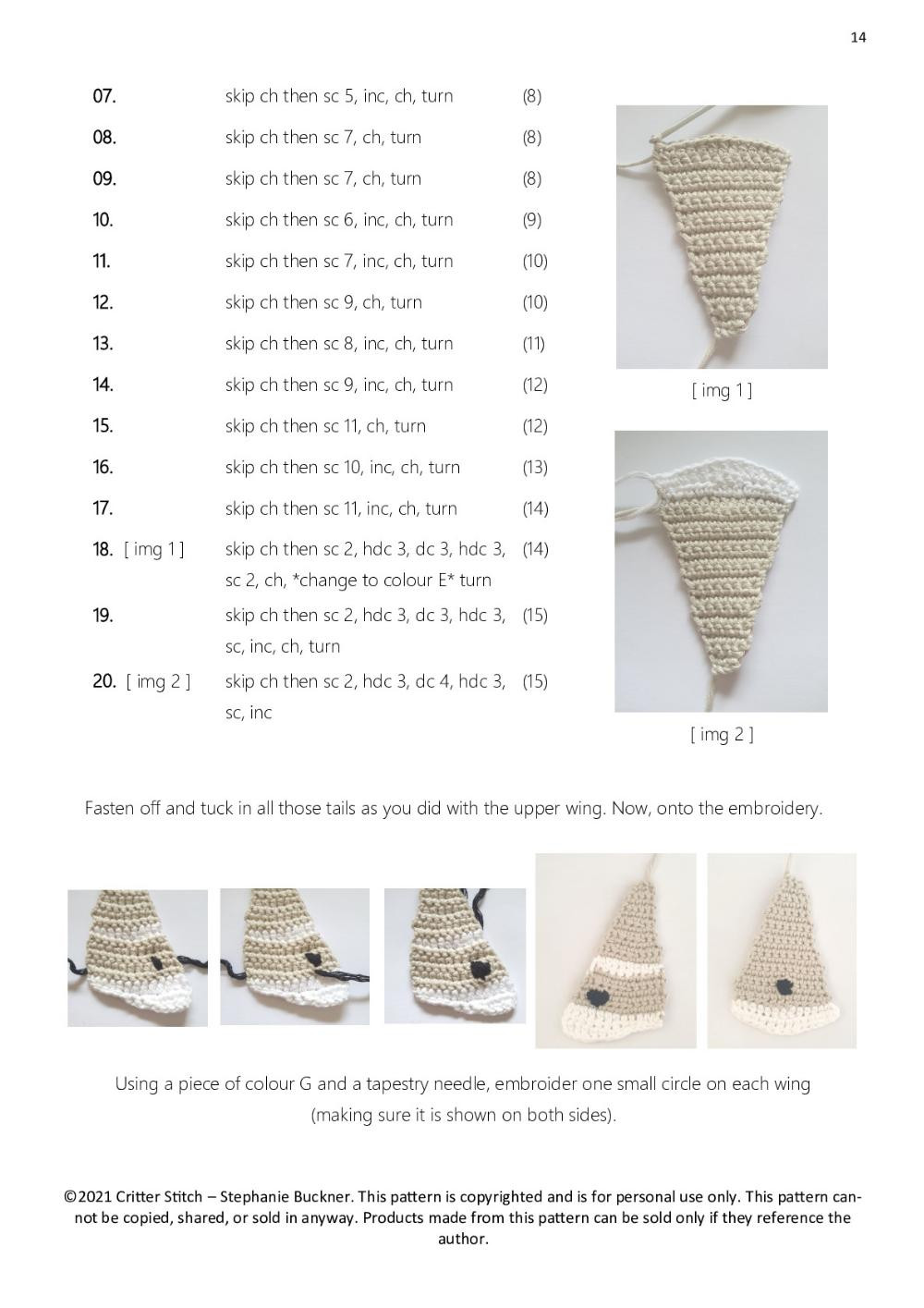 Moth Girl, Critter Stitch – Stephanie Buckner, Butterfly doll couple crochet pattern