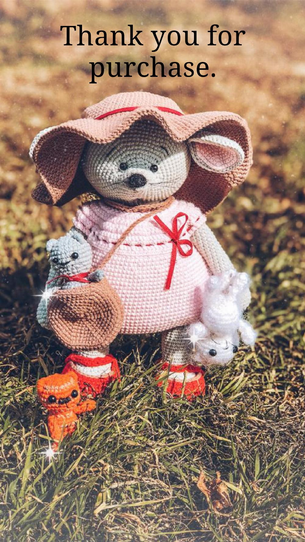 mouse outfit , Mouse crochet pattern out in the sun