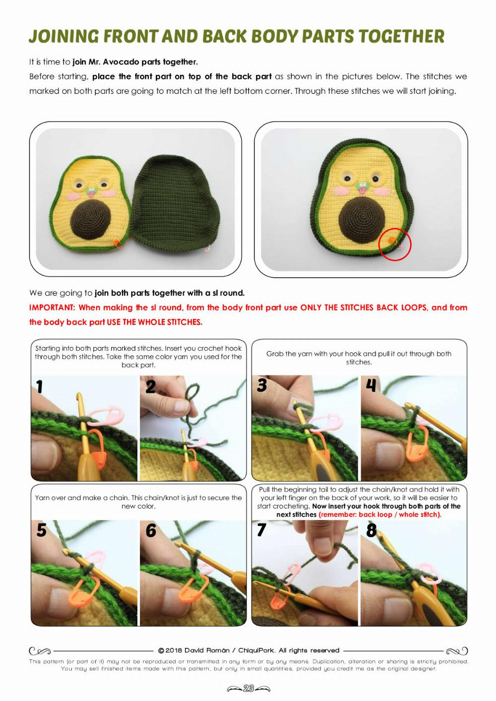 mr. avocado crochet pattern