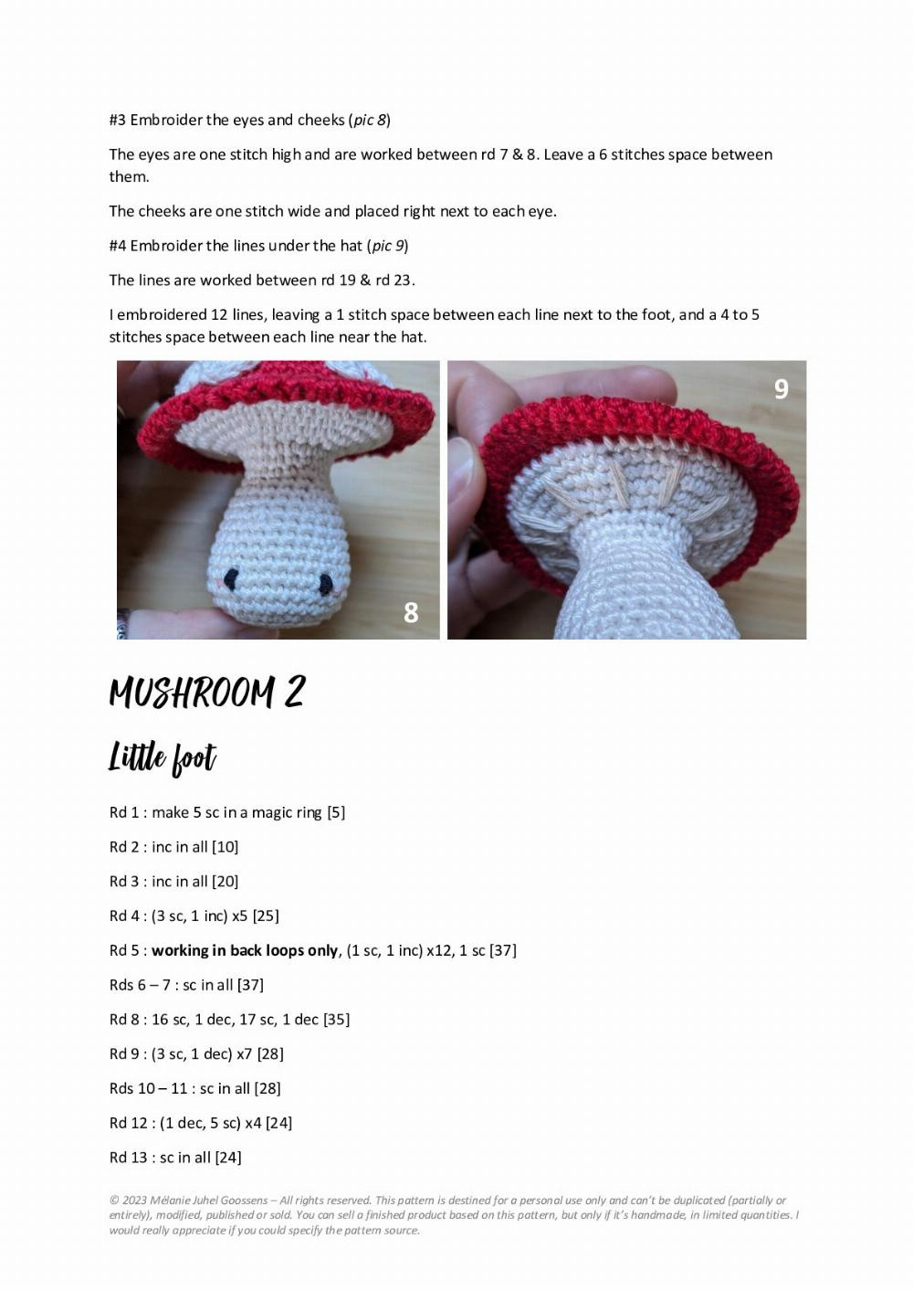 Mushrooms – an amigurumi pattern