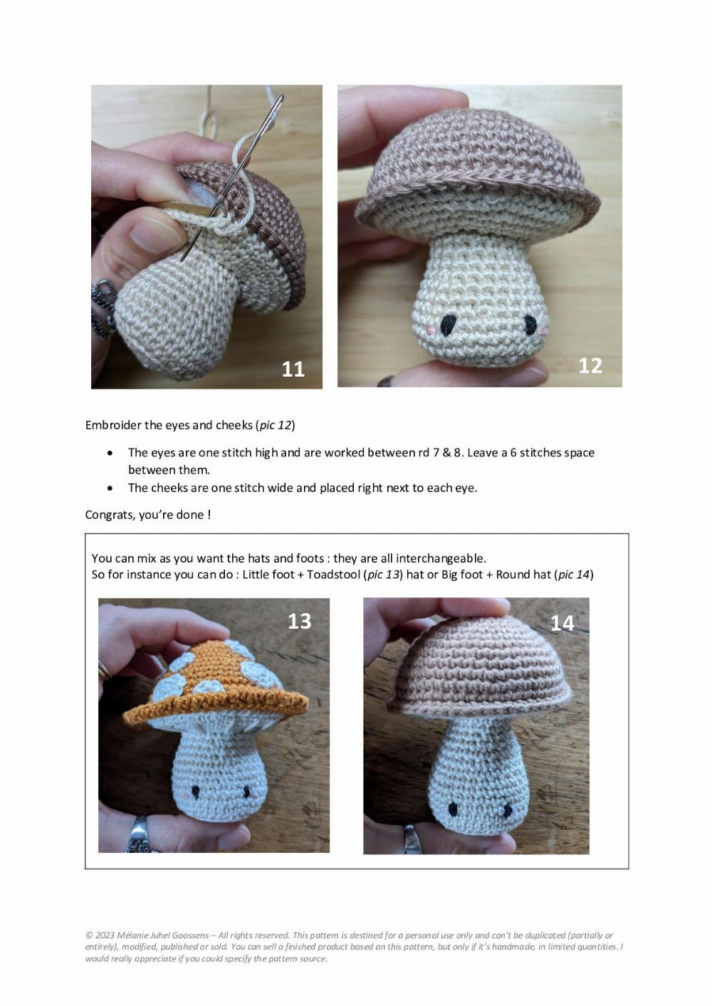 Mushrooms – an amigurumi pattern