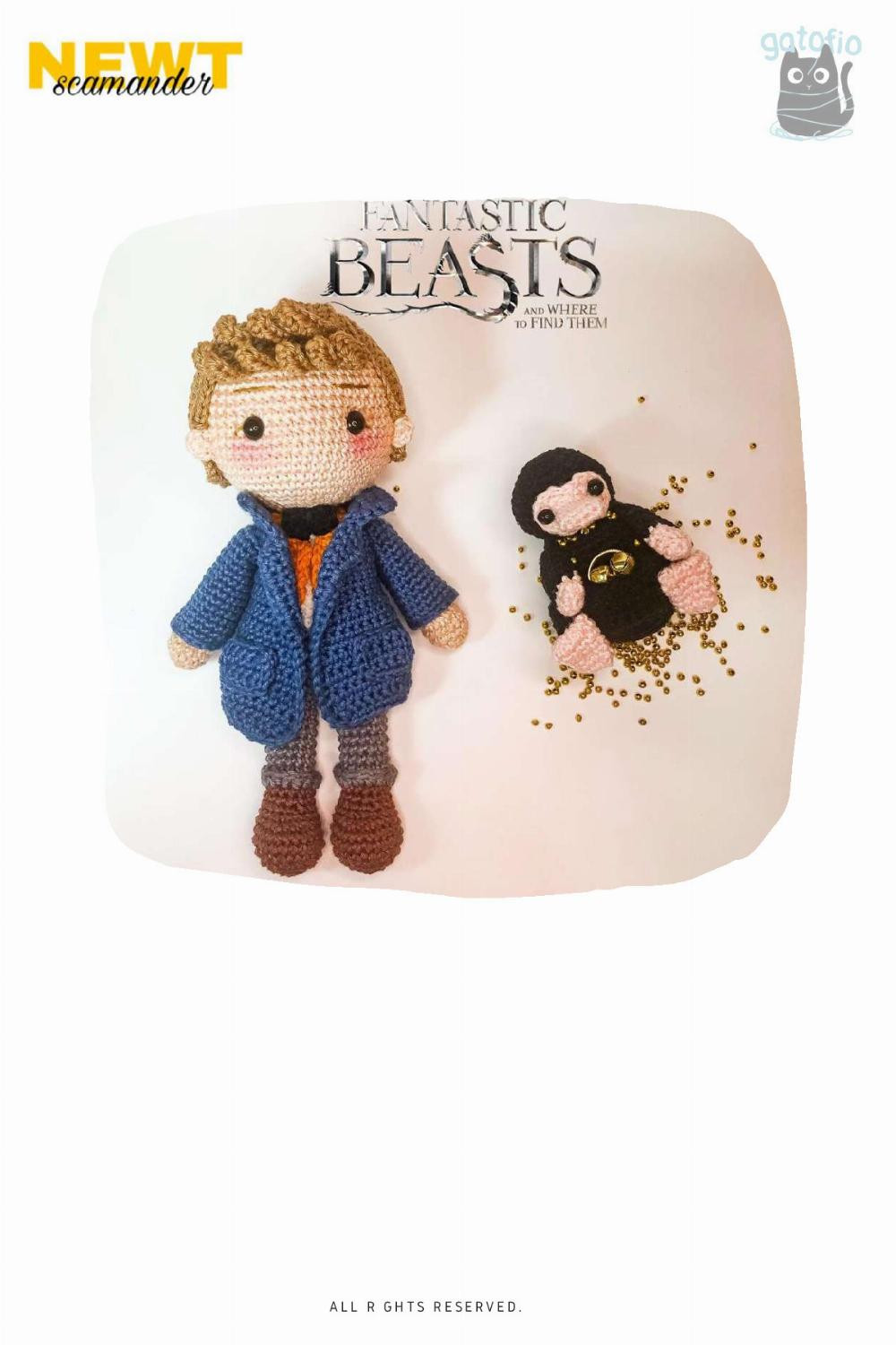 NEWT SCAMANDER doll crochet pattern