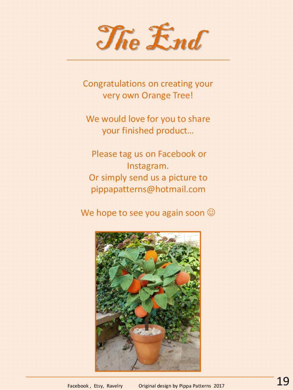 Orange Tree Pattern and Instructions