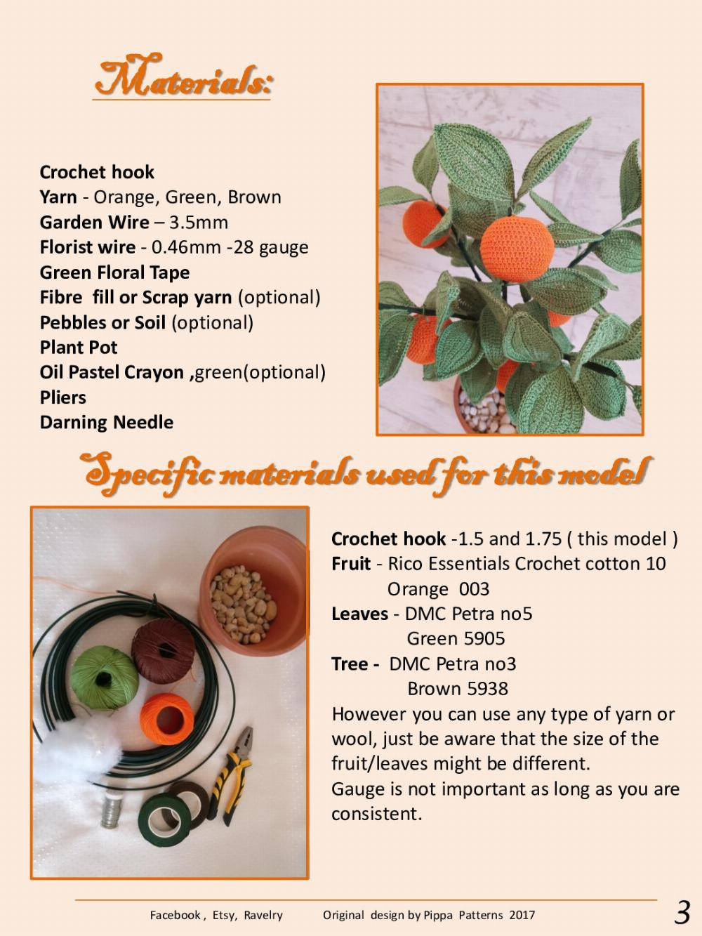 Orange Tree Pattern and Instructions