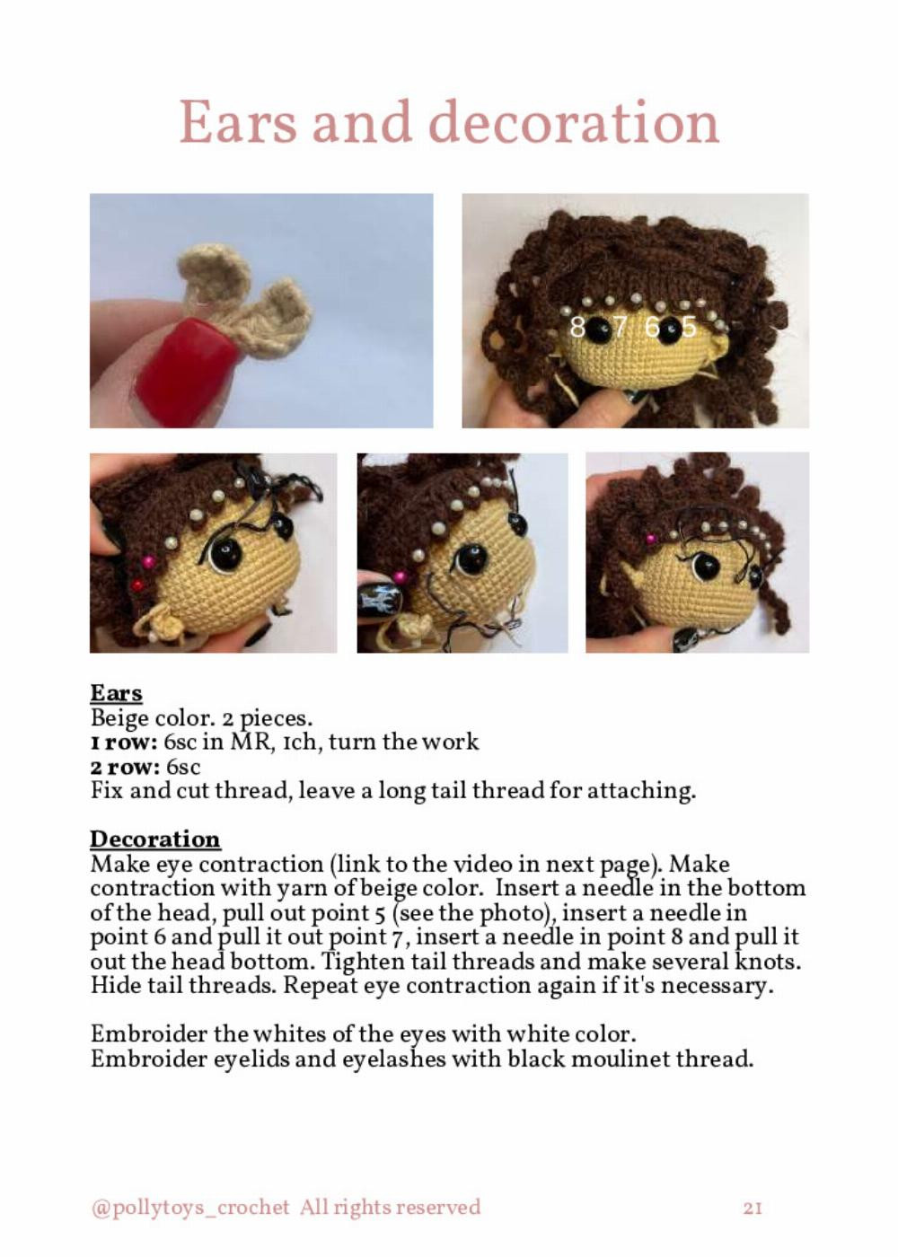 PATTERN CROCHET DOLL HERMIONE GRANGER AND CROOKSHANKS