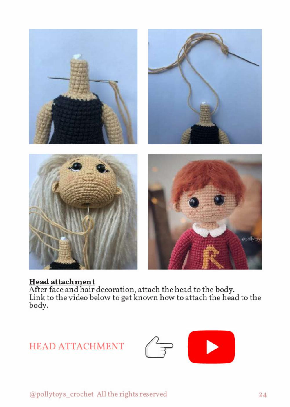 PATTERN CROCHET DOLL RON WEASLEY AND SCABBERS