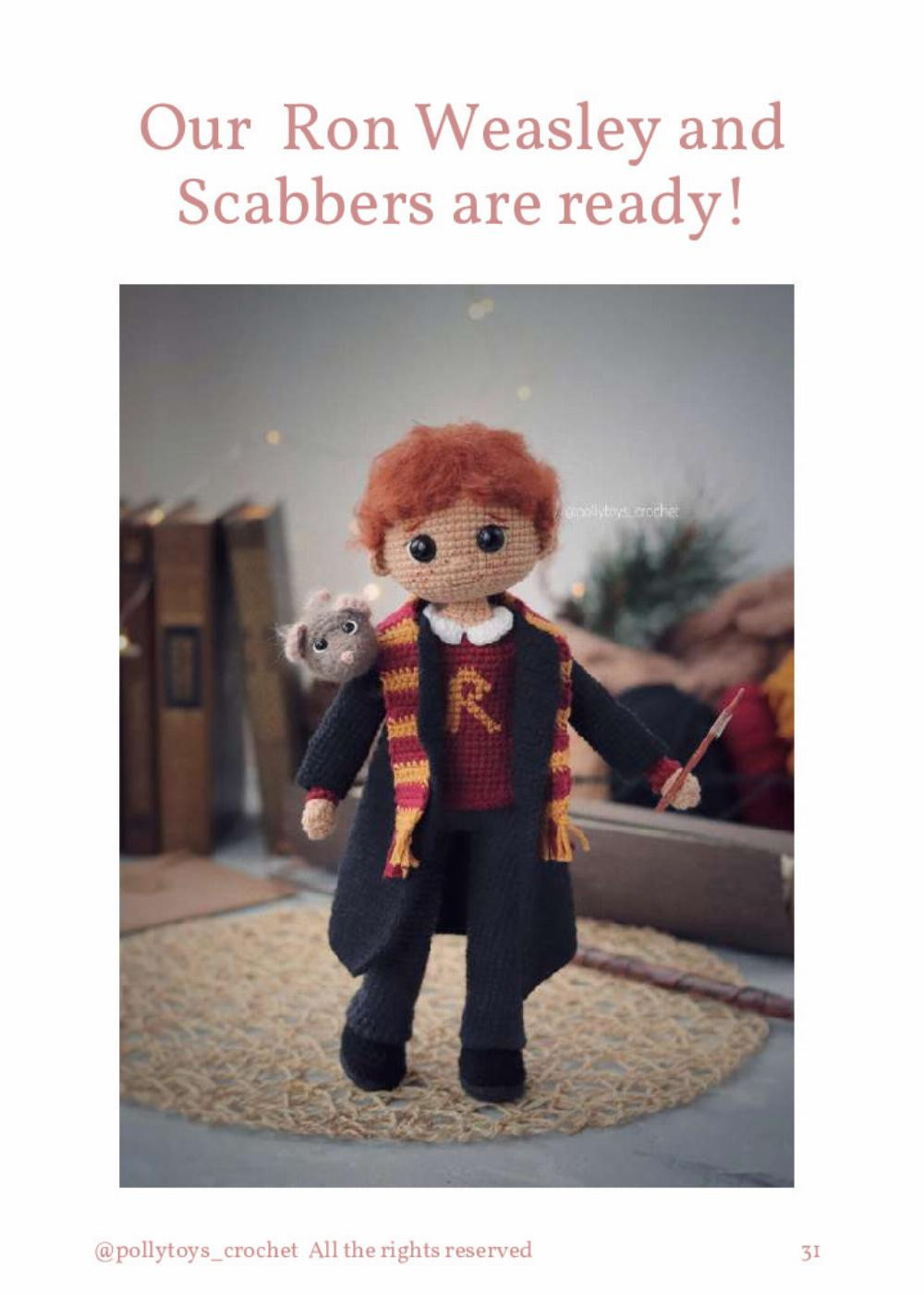 PATTERN CROCHET DOLL RON WEASLEY AND SCABBERS