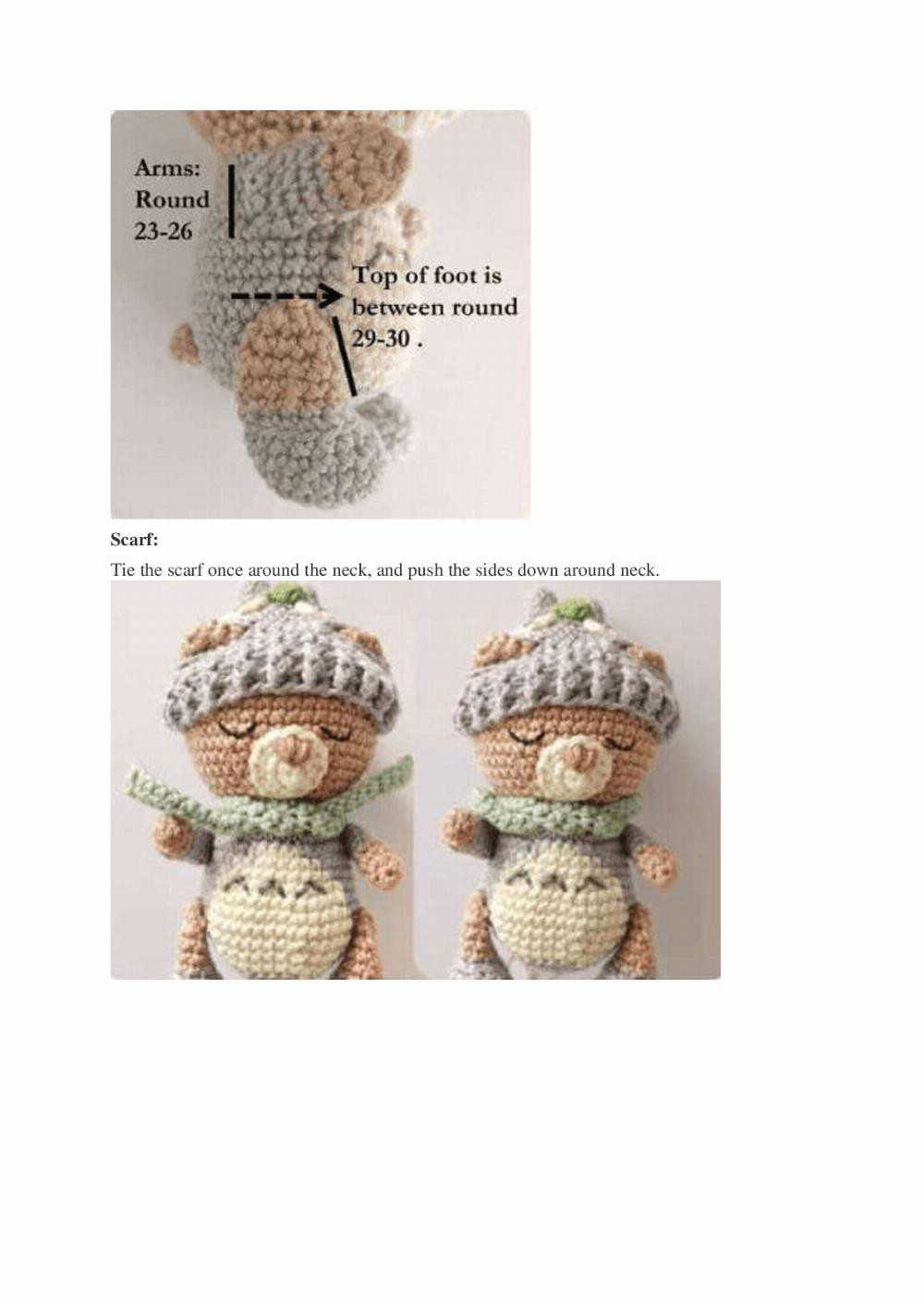 PDF Crochet Totoro Bear Amigurumi Free Pattern