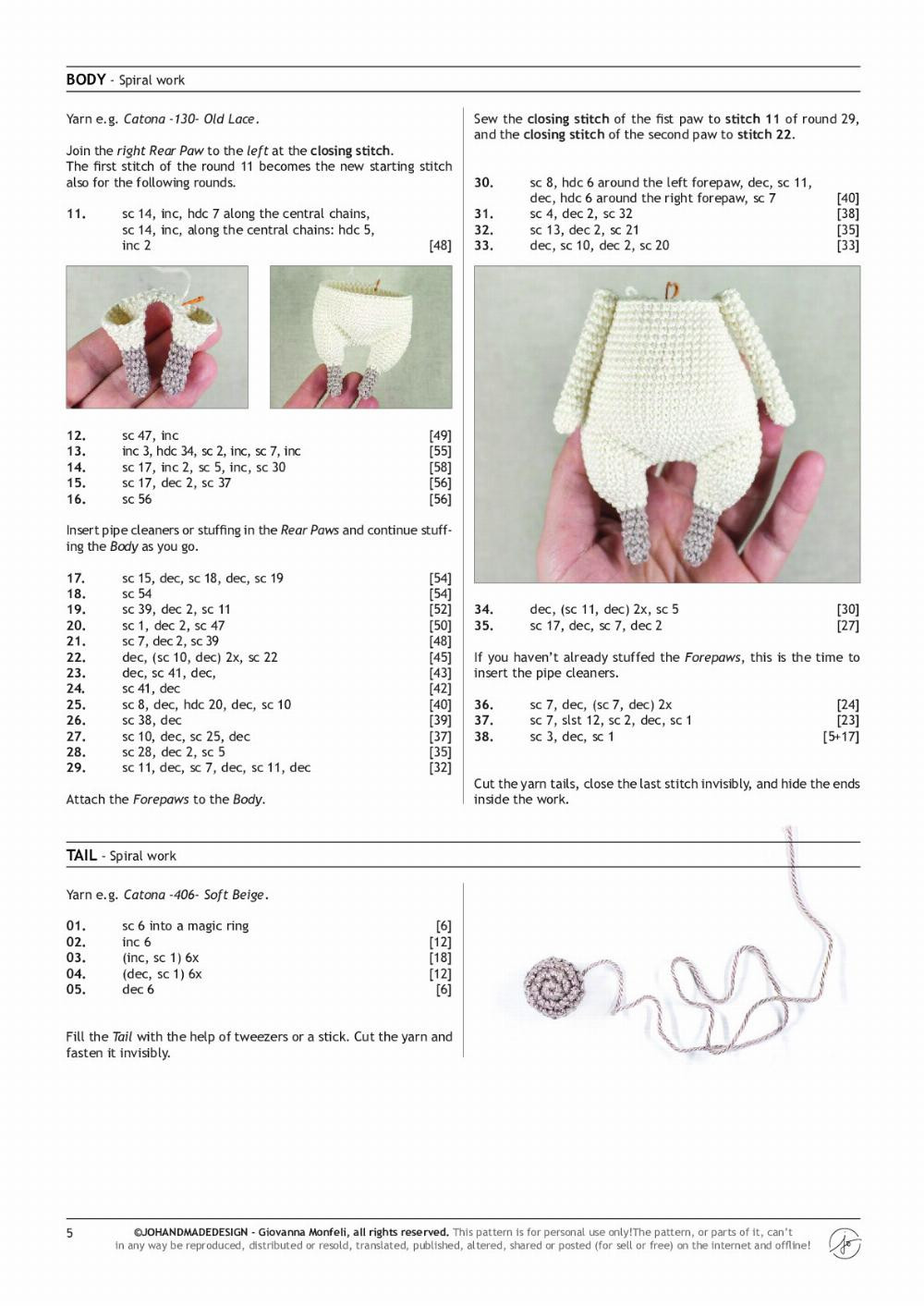 Peach & Coco rabbit crochet pattern