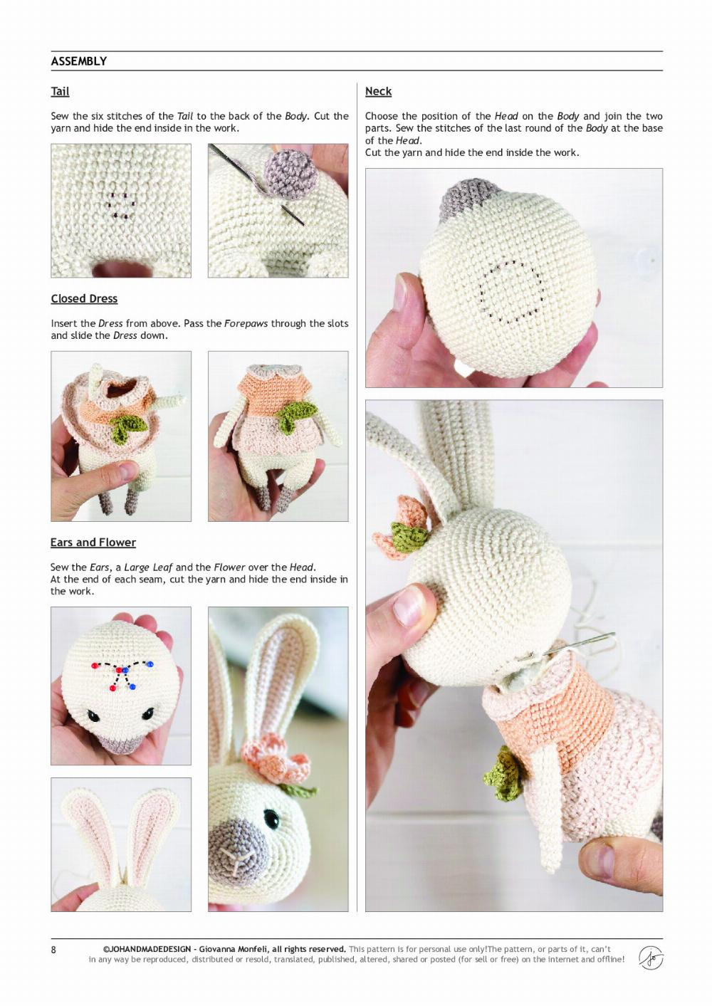 Peach & Coco rabbit crochet pattern