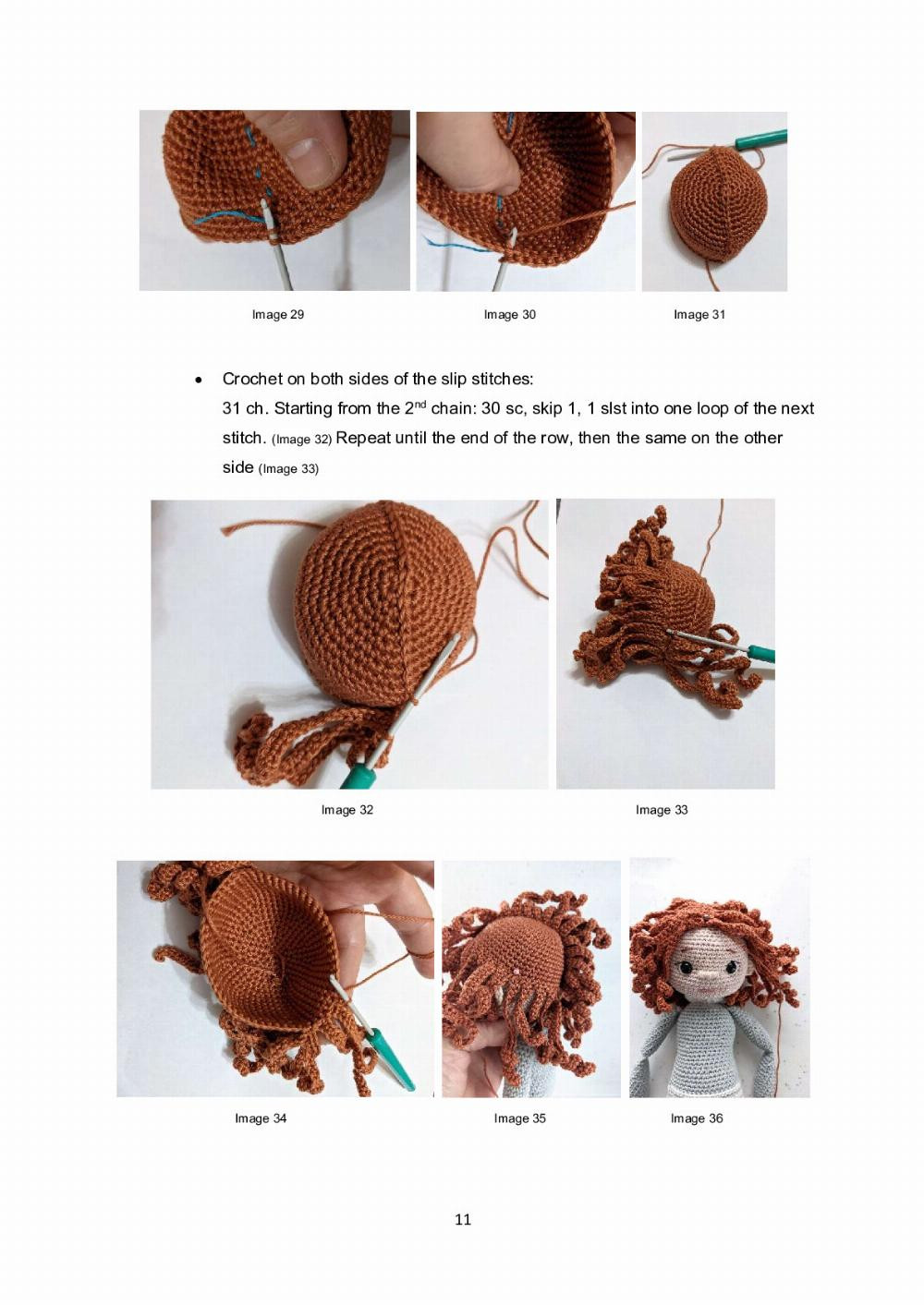 penny doll, Model for crocheting dolls wearing coats and long dress