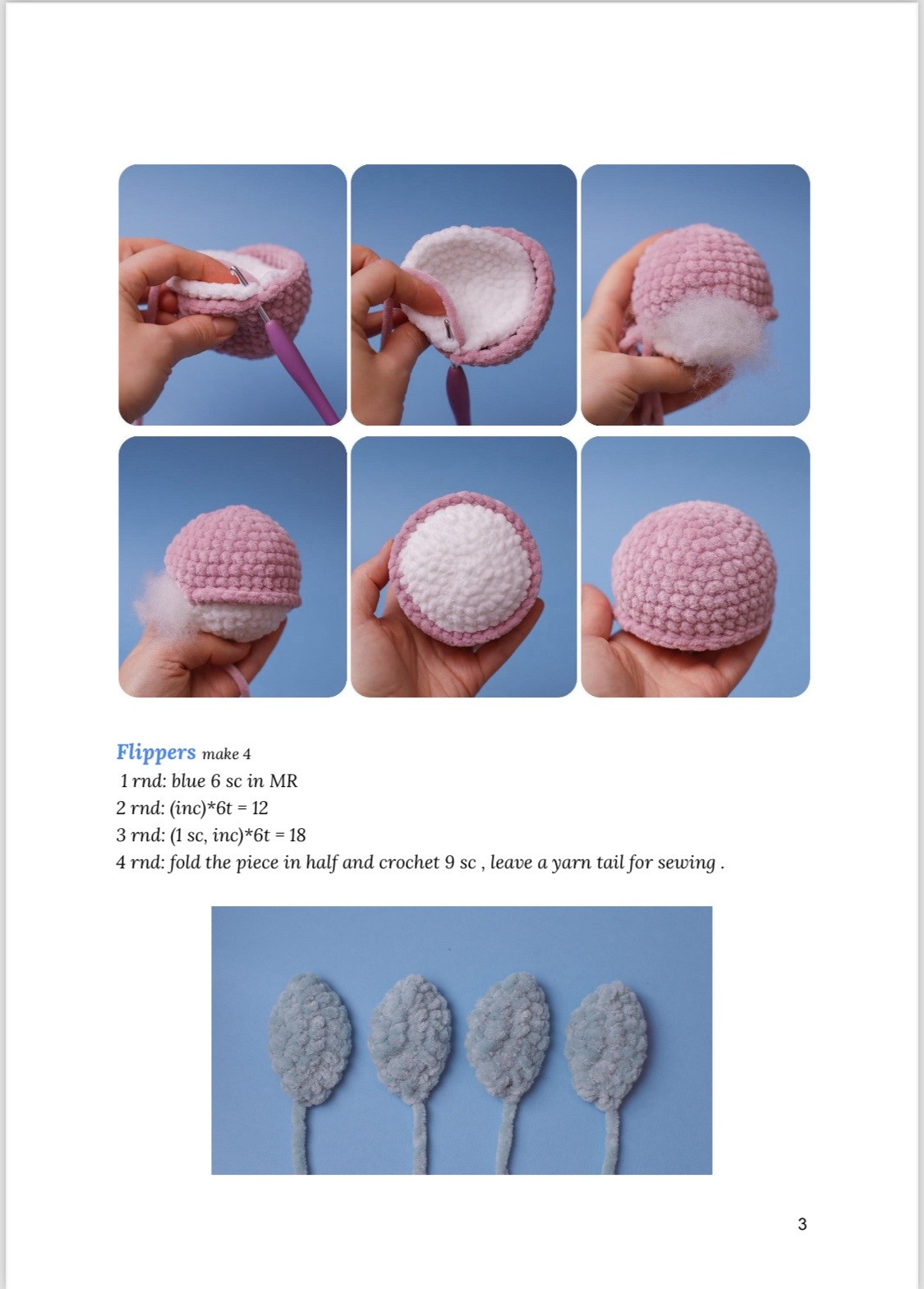 pink turtle  crochet pattern