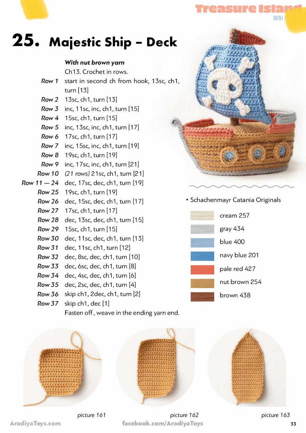 pirat ship crochet pattern