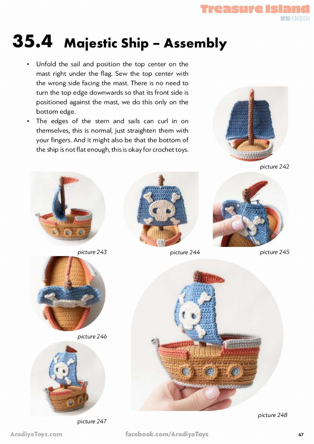 pirat ship crochet pattern