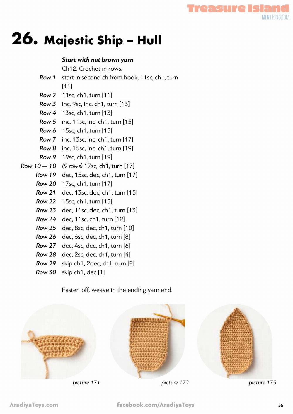 pirat ship crochet pattern