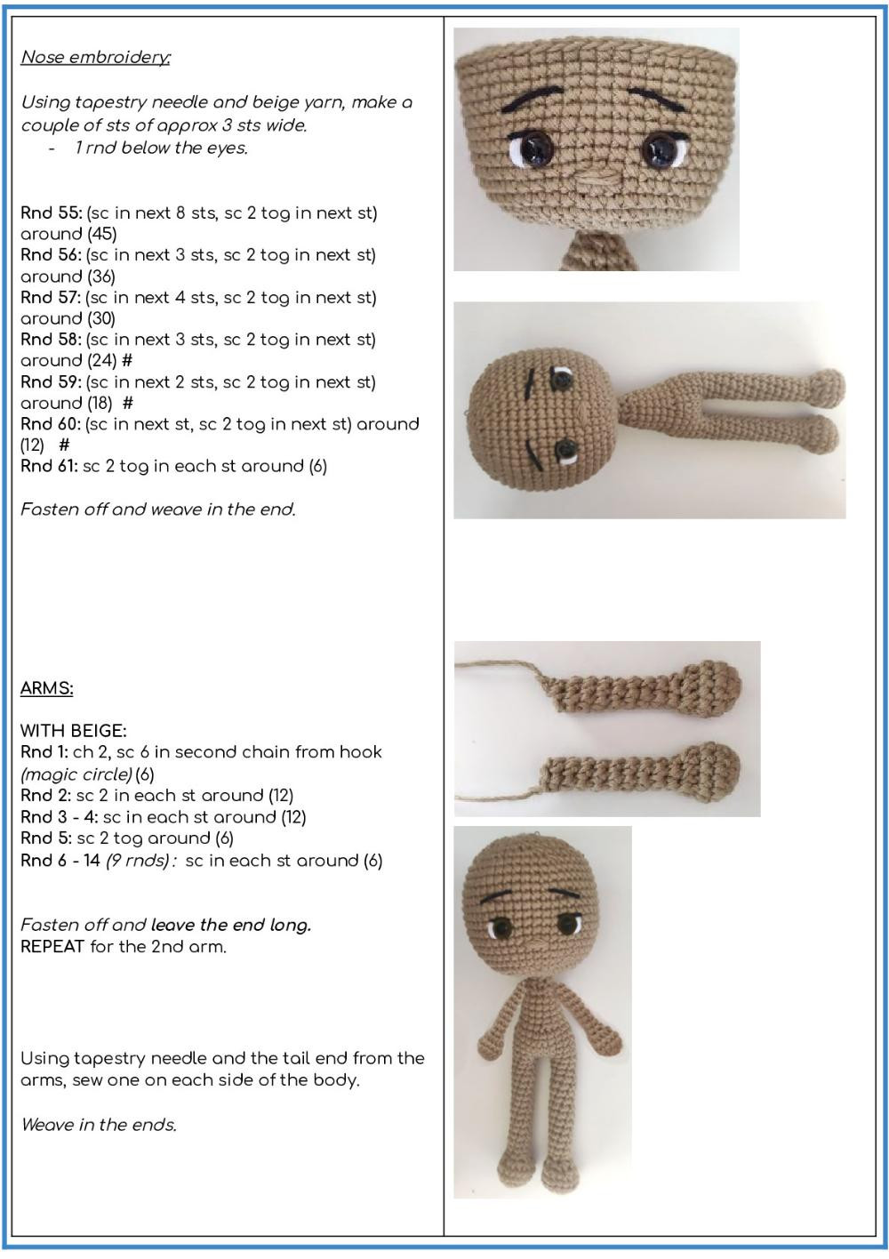 pocahontas doll crochet pattern