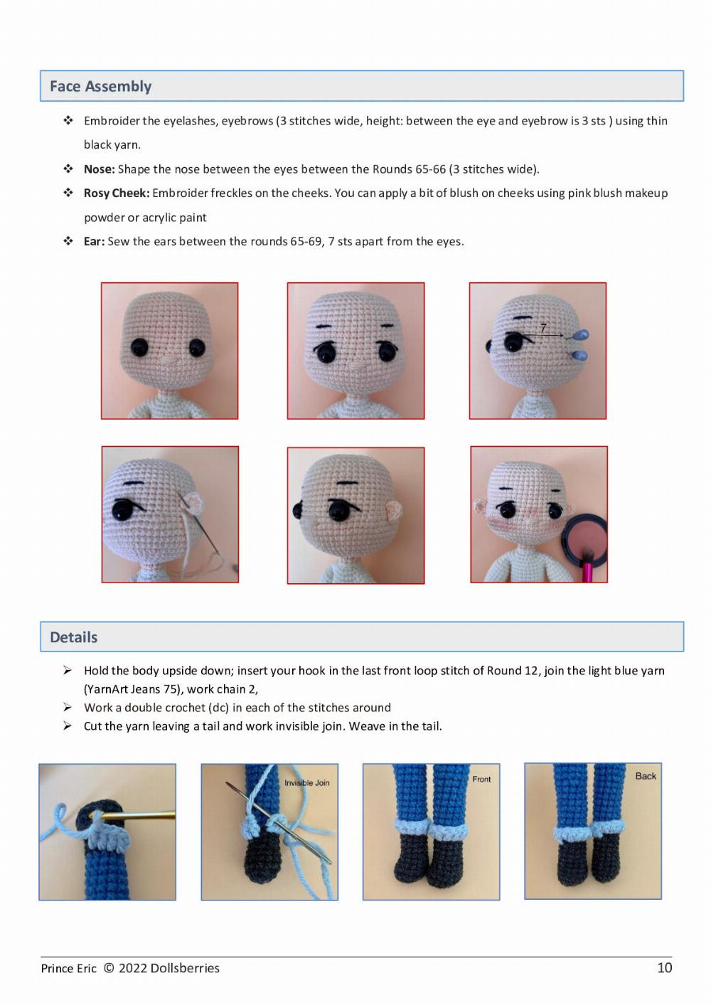 Prince Eric doll crochet pattern