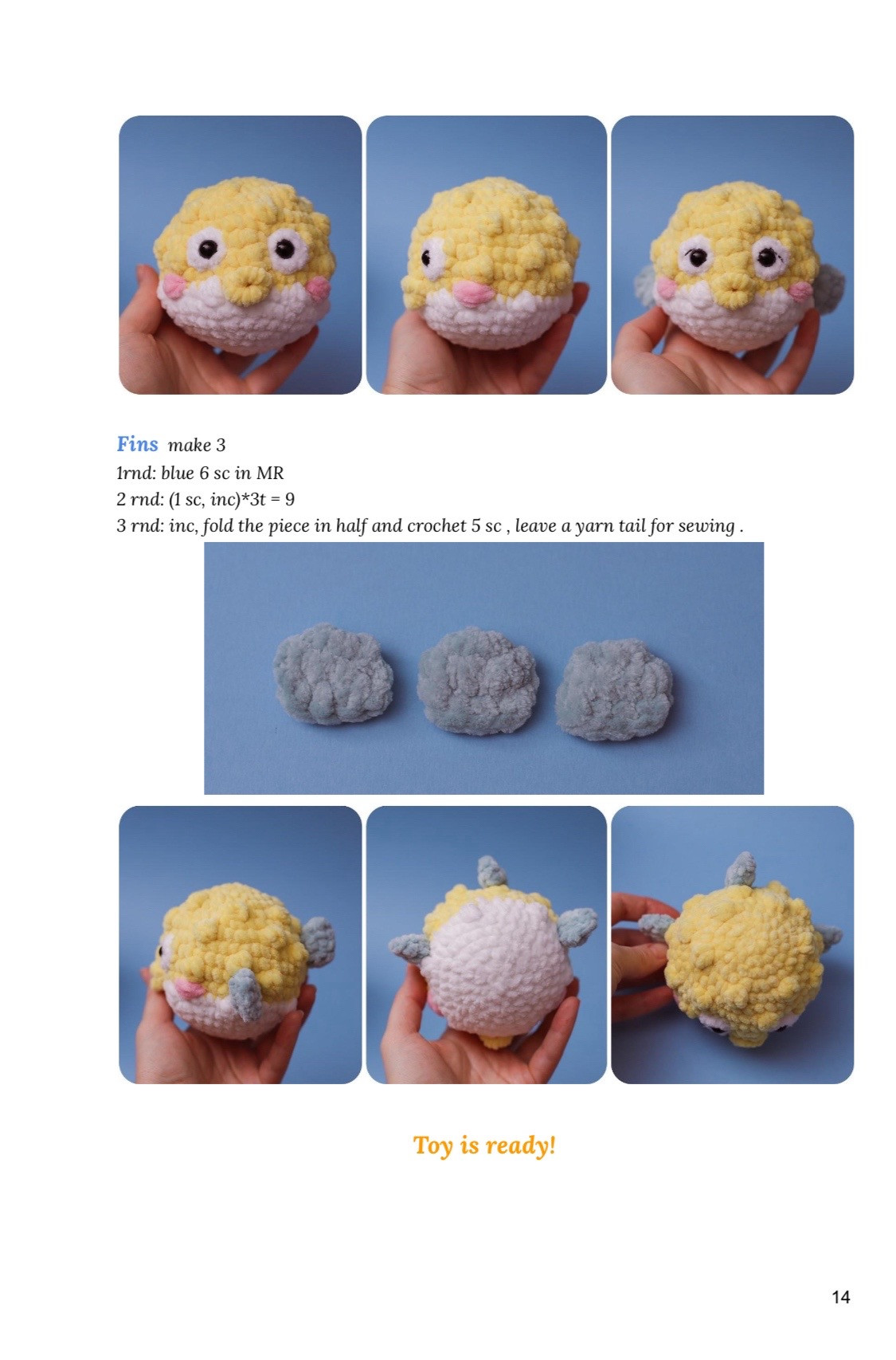 puffer fish amigurumi crochet pattern