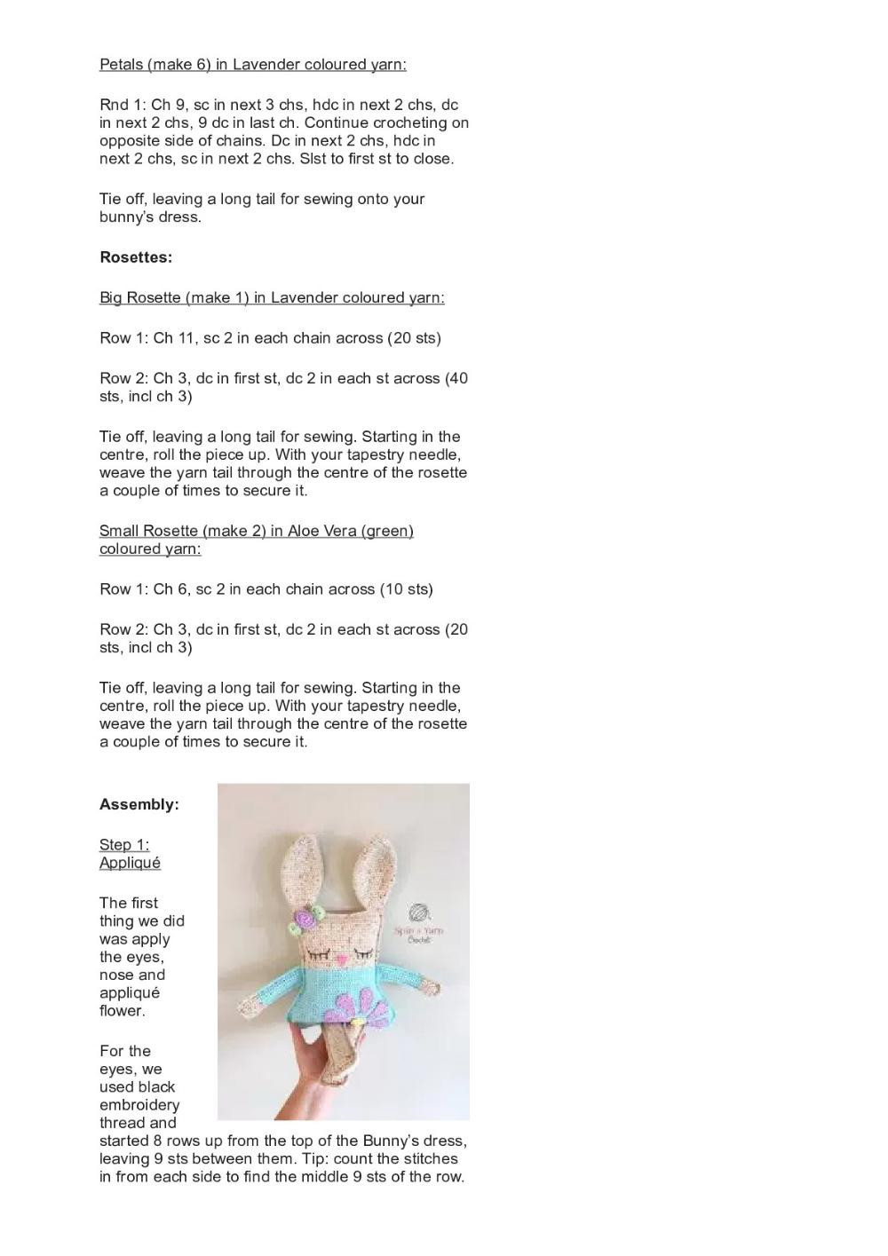 ragdoll sping bunny free pattern