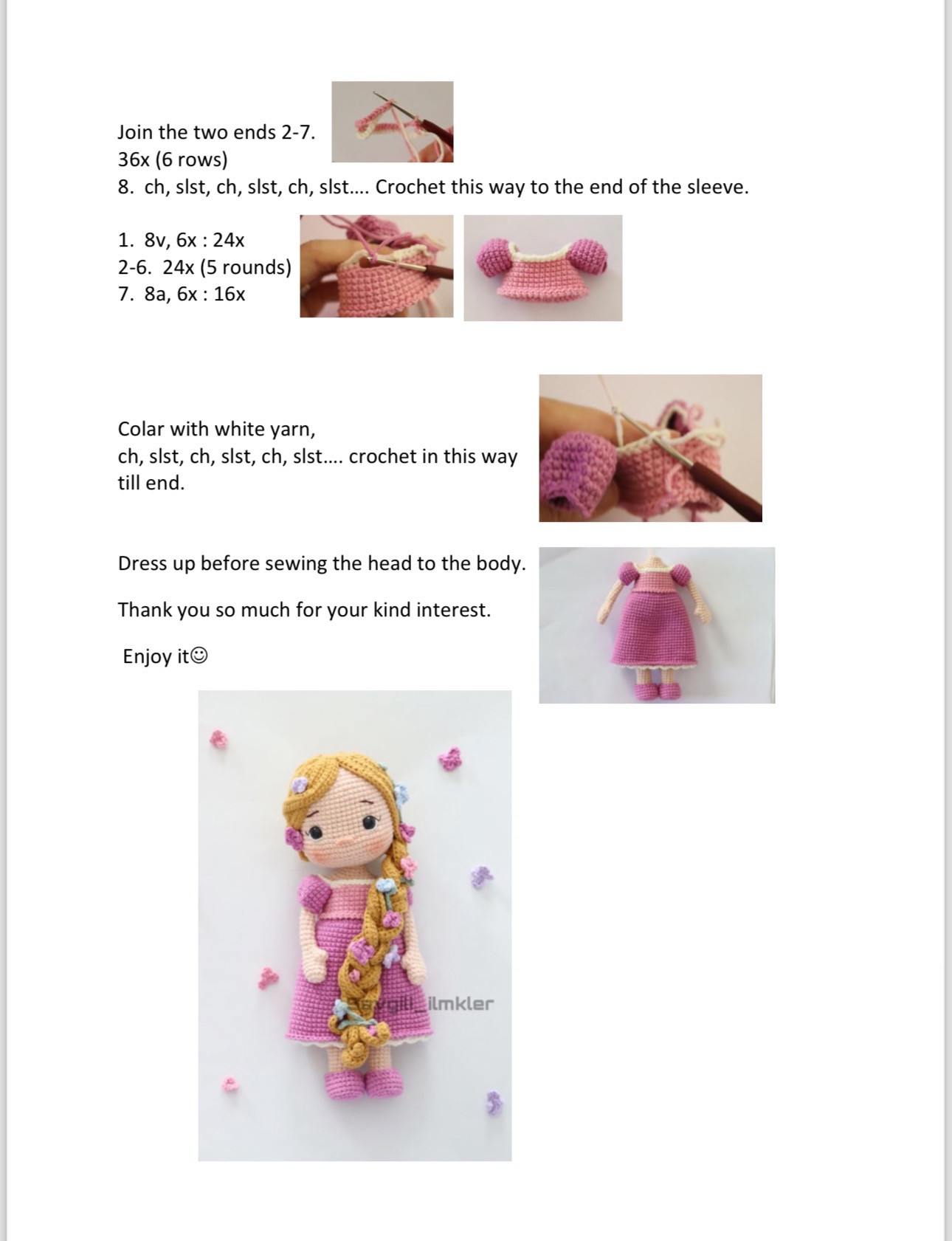 rapunzel english pattern