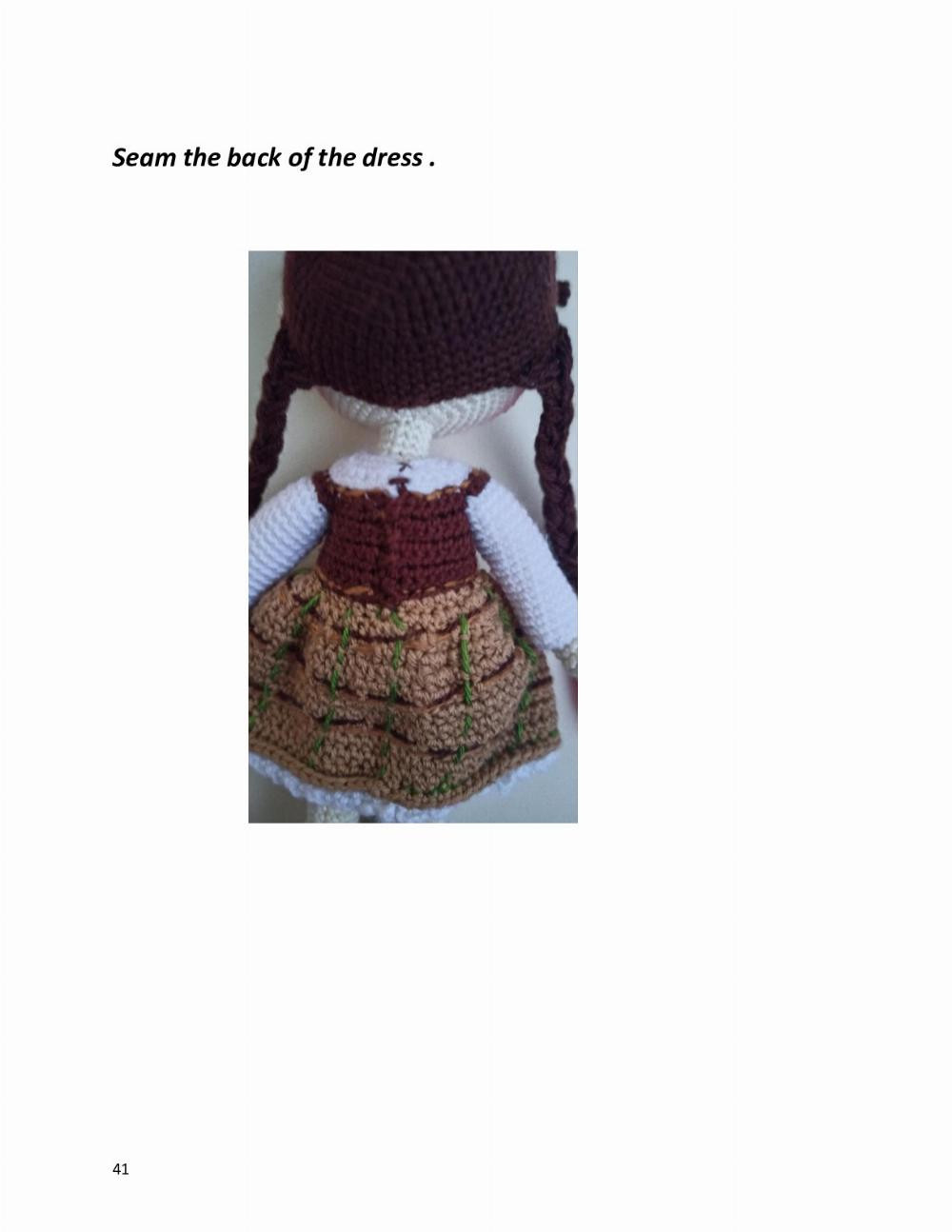 Red riding hood, Crochet pattern for a little girl doll wearing a red coat