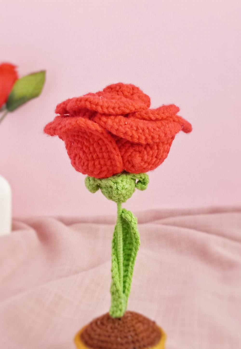 Rose pattern, Crochet pattern for potted roses