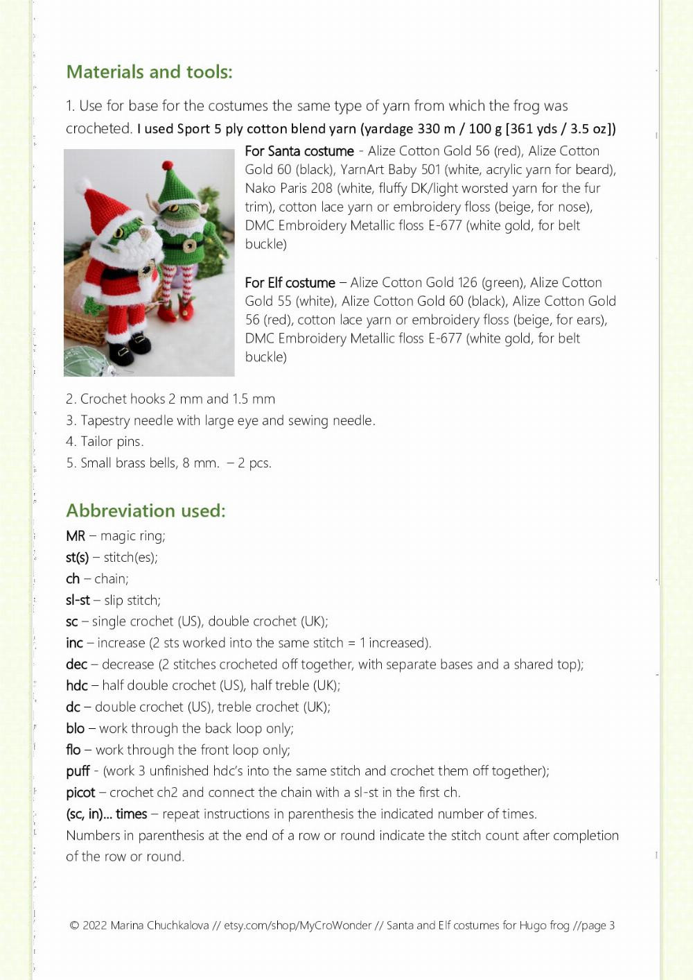 santa and custumers for hugo frog