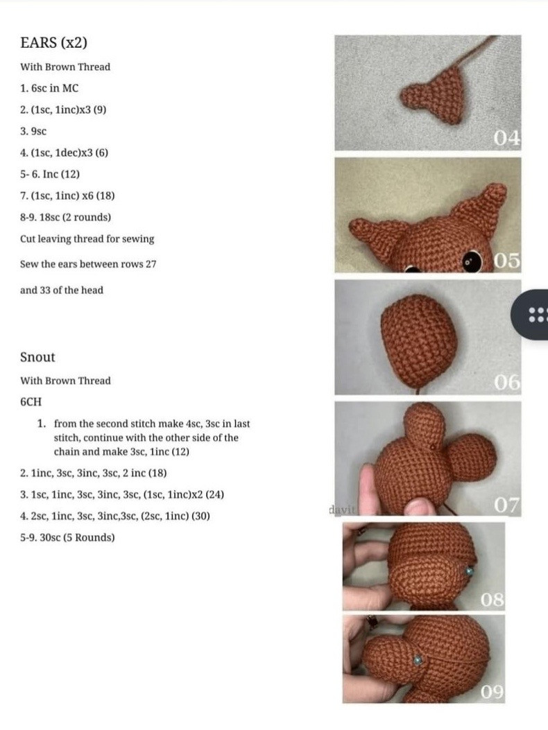 scooby doo amigurumi crochet pattern