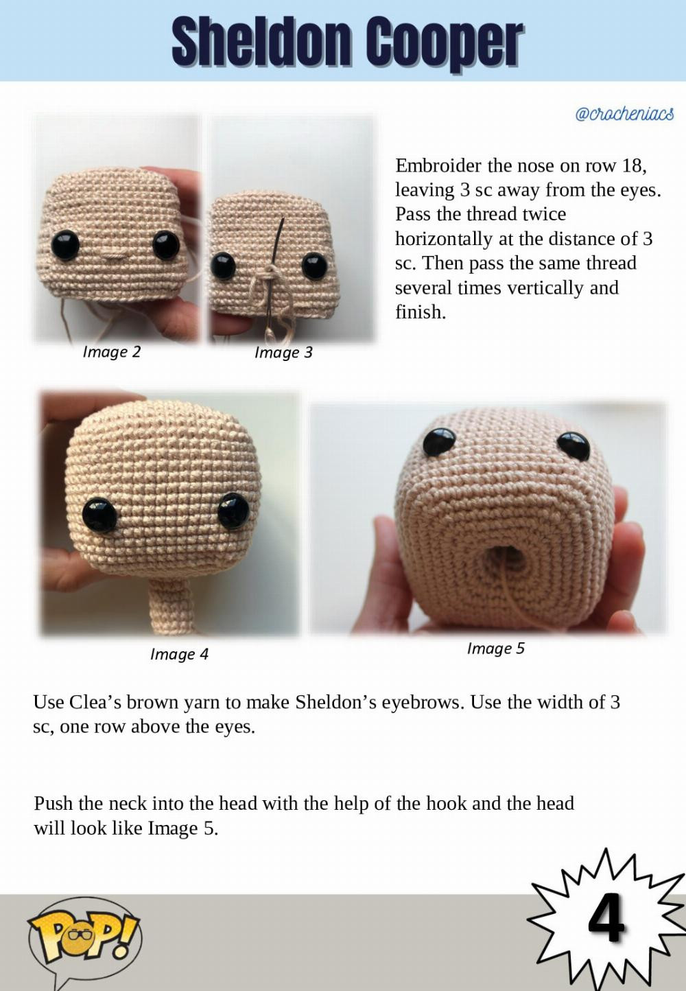 sheldon cooper doll crochet pattern