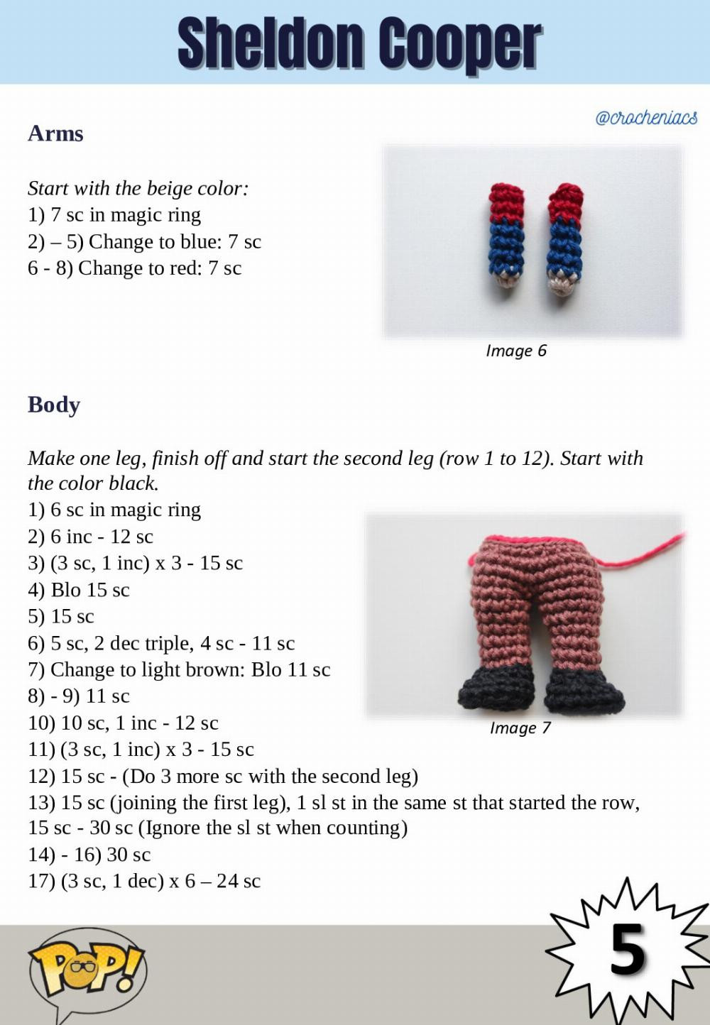 sheldon cooper doll crochet pattern