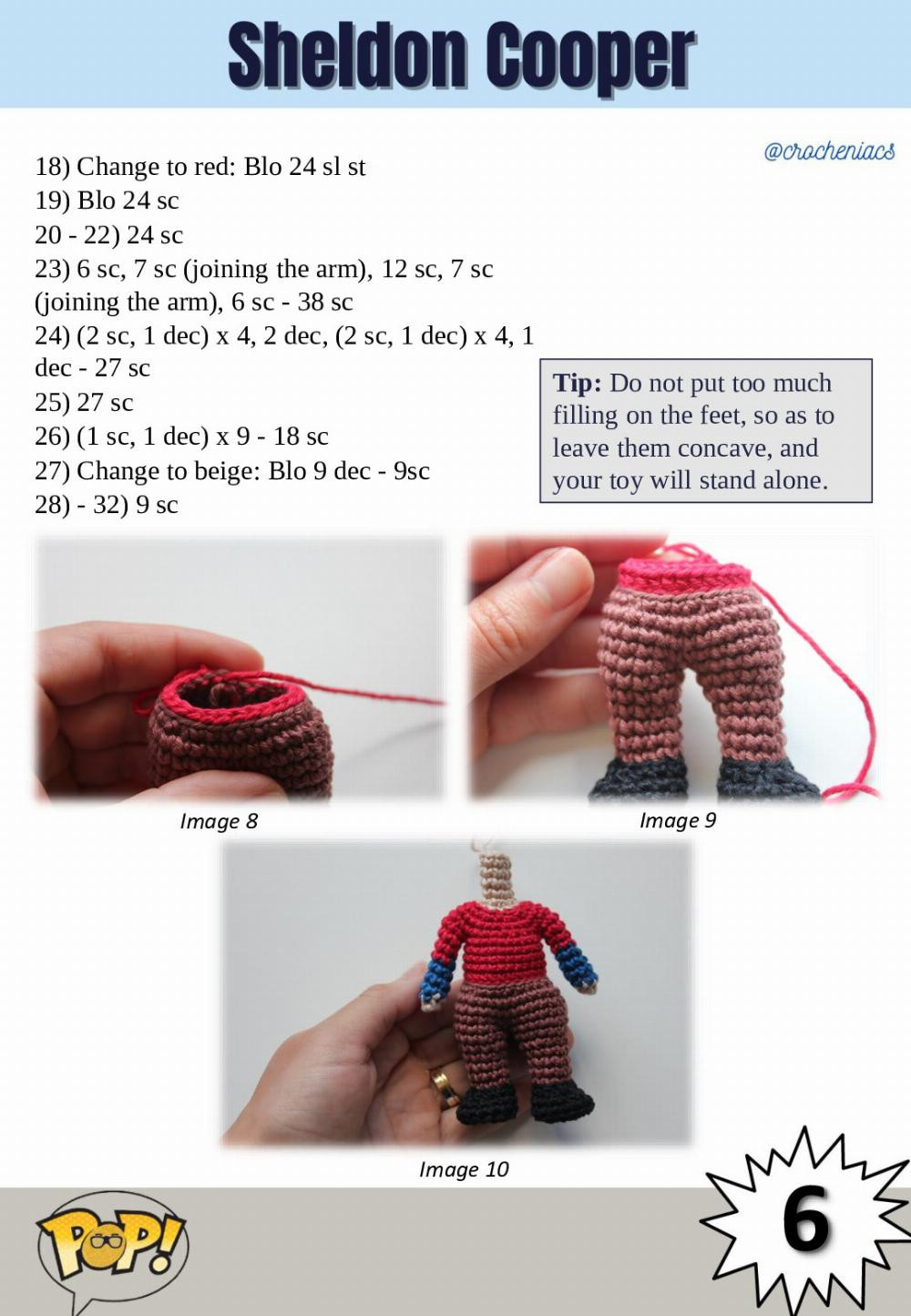 sheldon cooper doll crochet pattern