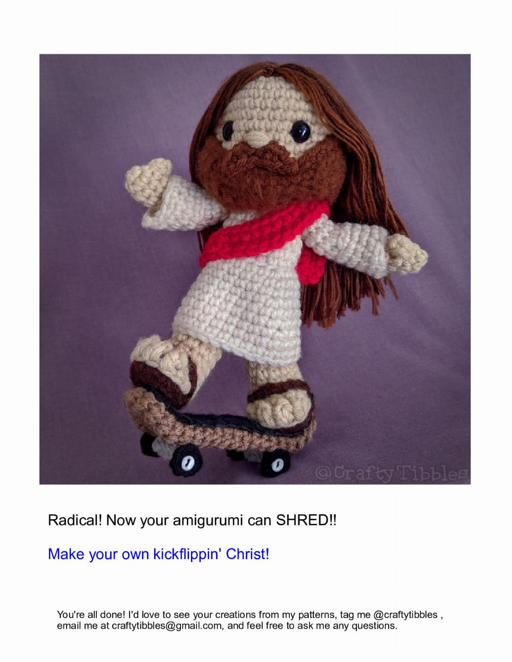 Skateboard Amigurumi pattern